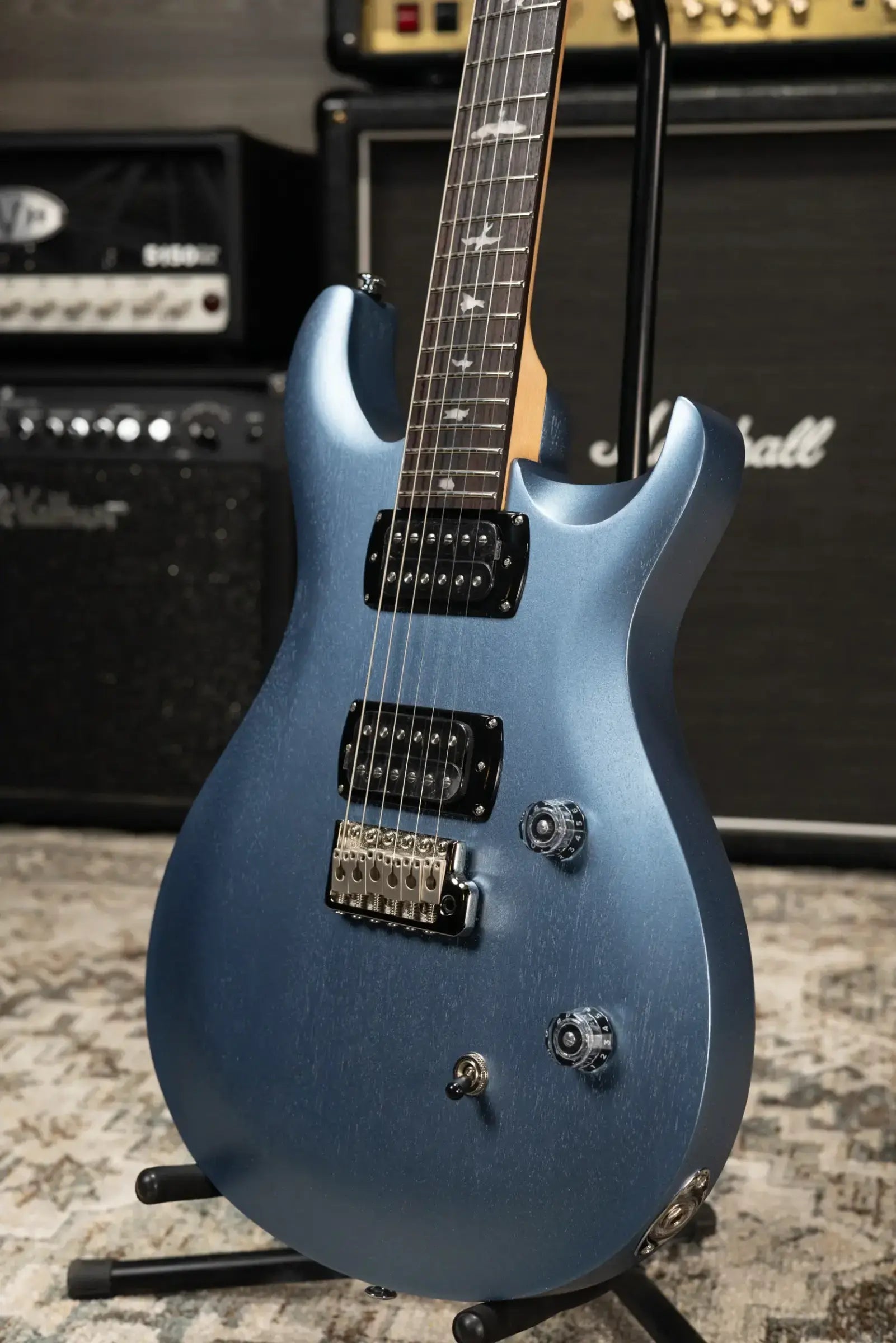 PRS SE CE 24 Solid Body Electric Guitar - Ice Blue Metallic with Gig Bag