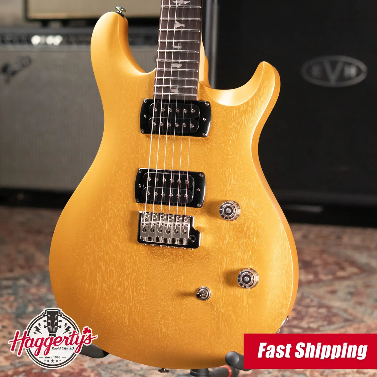 PRS SE CE 24 Solid Body Electric Guitar - Metallic Gold Stain with Gig Bag
