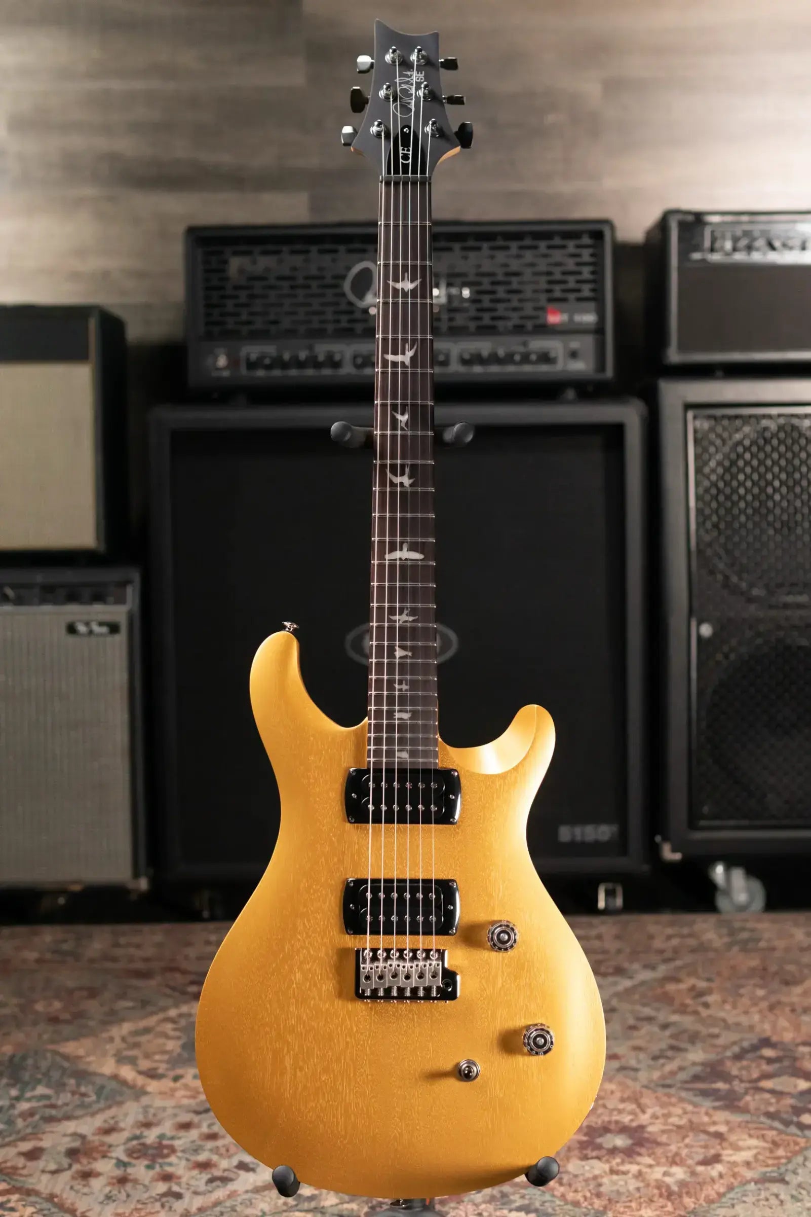 PRS SE CE 24 Solid Body Electric Guitar - Metallic Gold Stain with Gig Bag