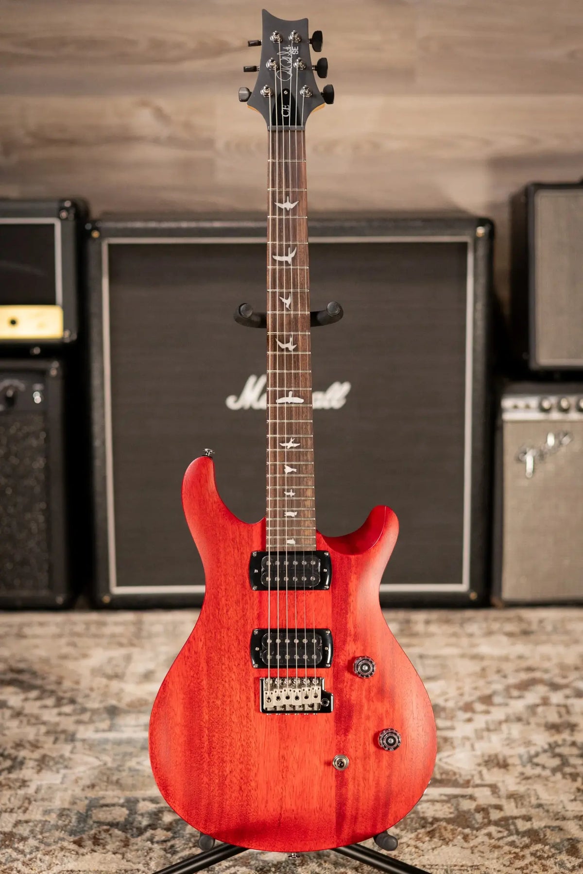 PRS SE CE 24 Solid Body Electric Guitar - Vintage Cherry with Gig Bag