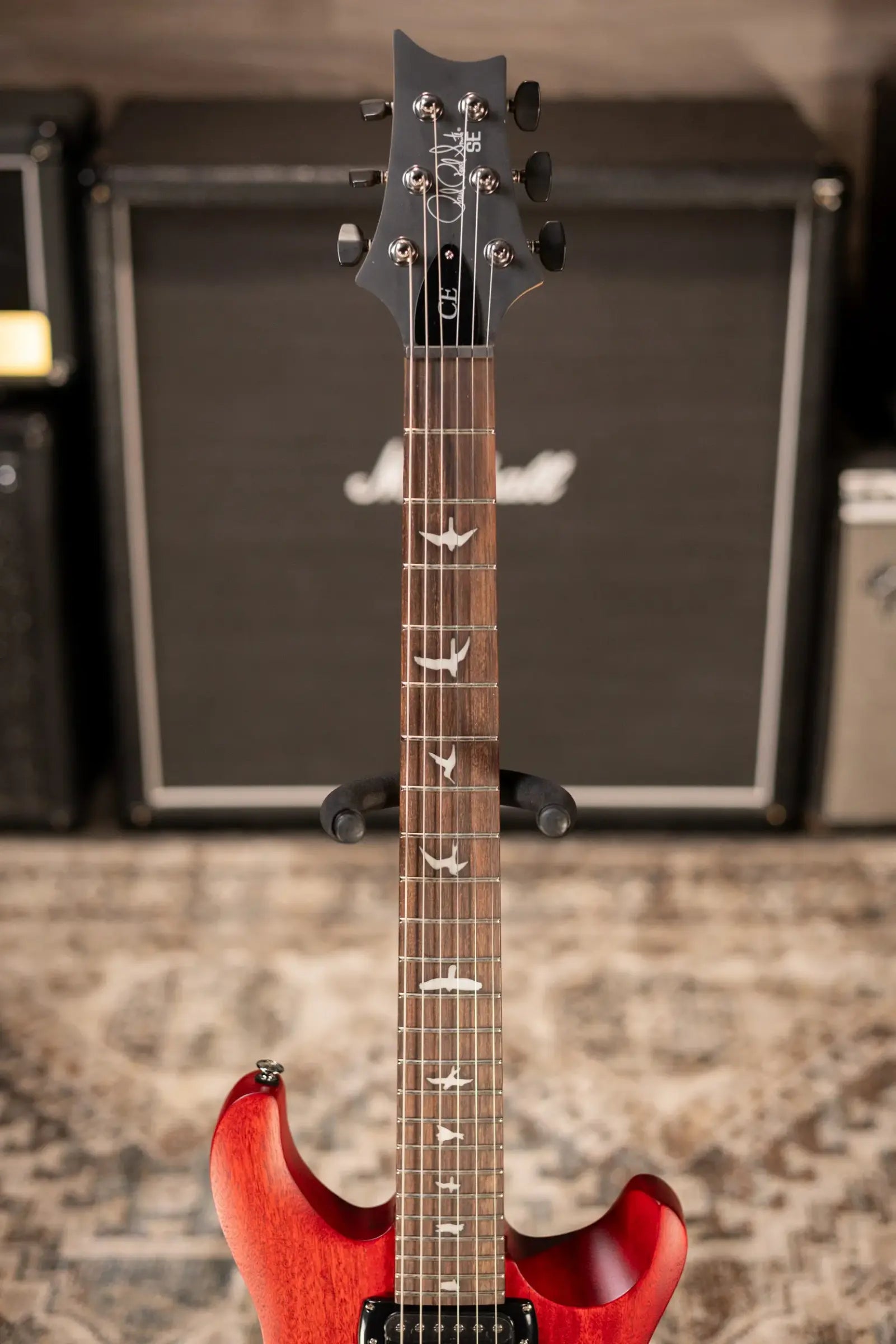 PRS SE CE 24 Solid Body Electric Guitar - Vintage Cherry with Gig Bag