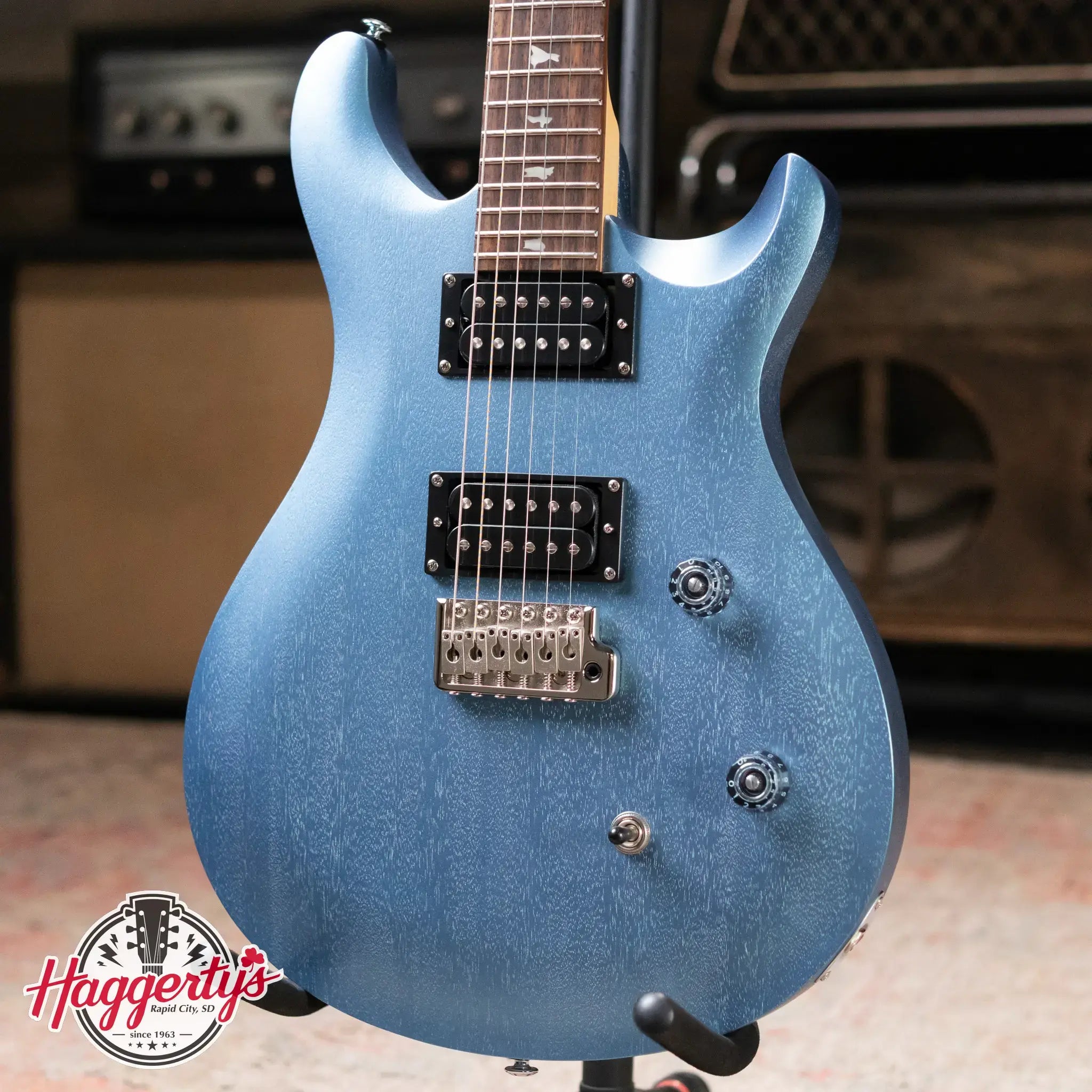PRS SE CE 24 Standard Satin Electric Guitar - Ice Blue Metallic Satin with Gig Bag