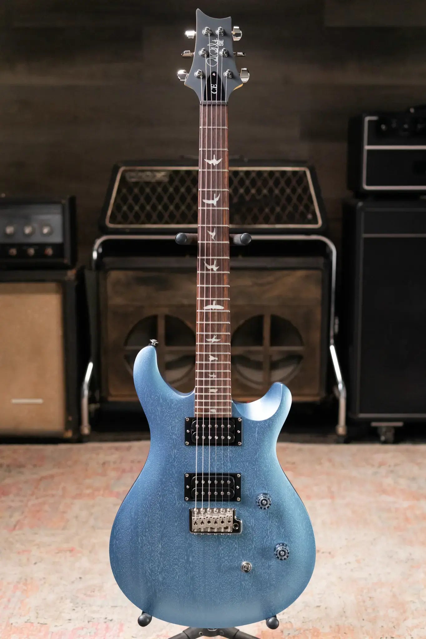 PRS SE CE 24 Standard Satin Electric Guitar - Ice Blue Metallic Satin with Gig Bag
