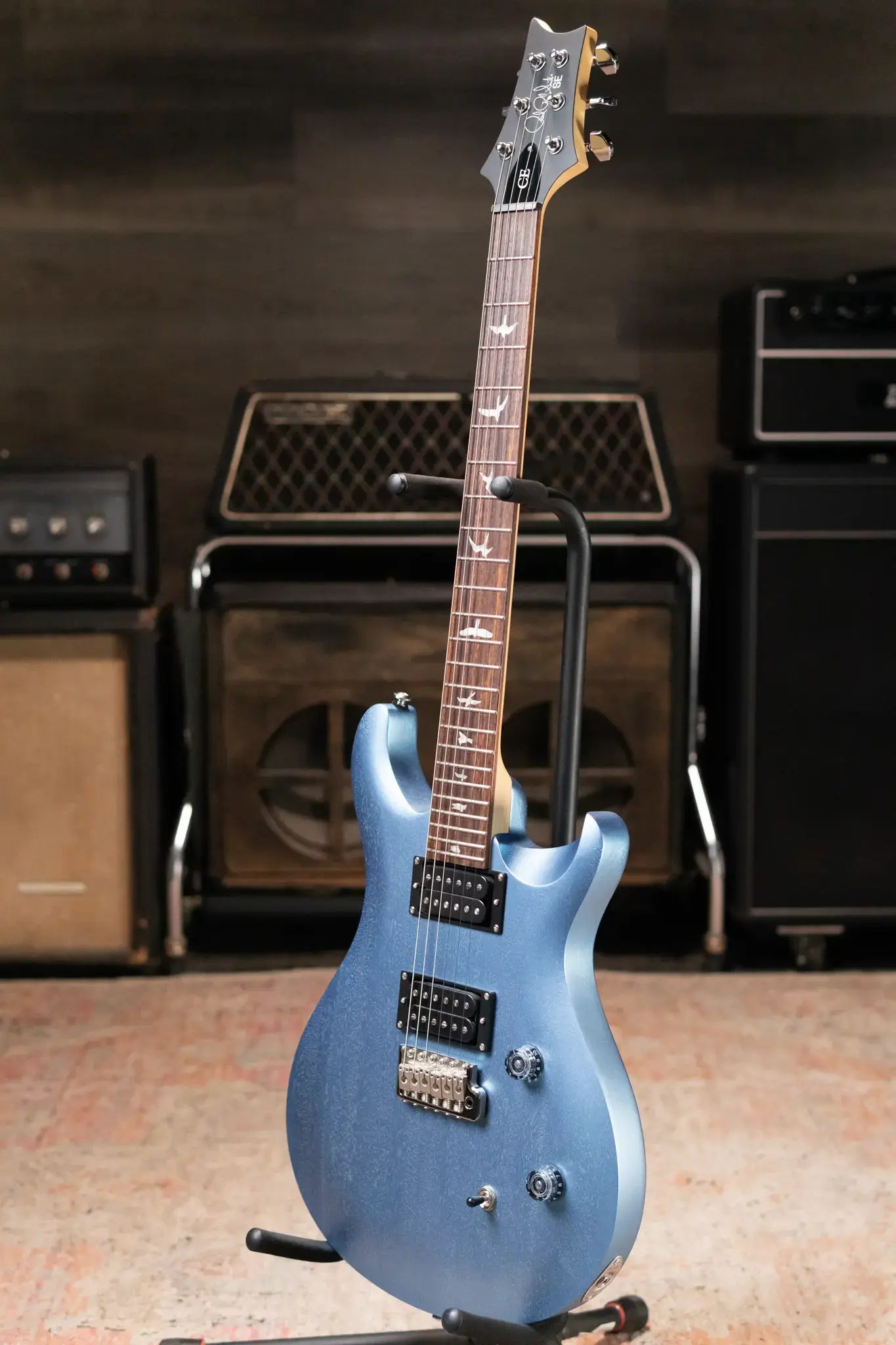 PRS SE CE 24 Standard Satin Electric Guitar - Ice Blue Metallic Satin with Gig Bag