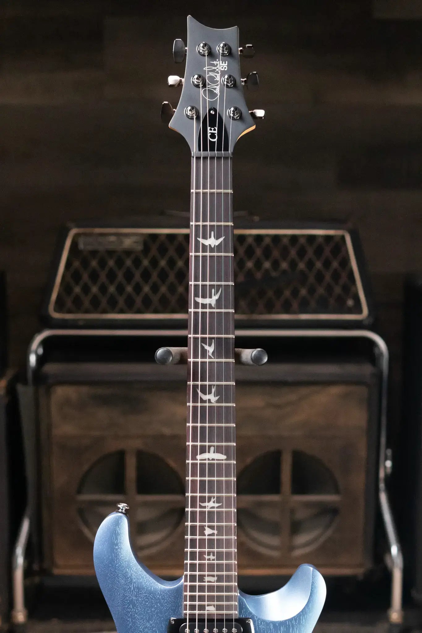PRS SE CE 24 Standard Stoptail Satin Electric Guitar - Ice Blue Metallic with Gig Bag