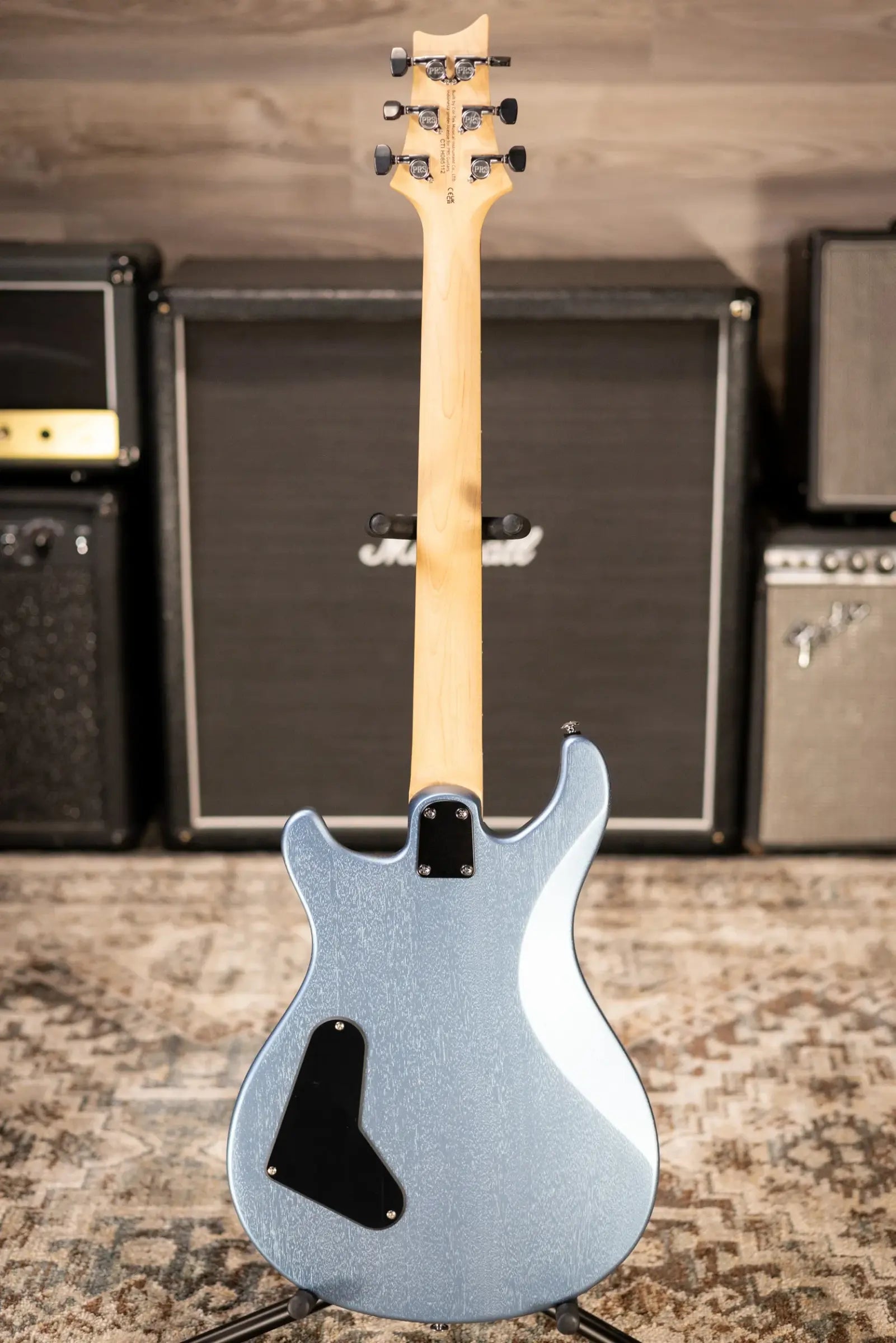PRS SE CE 24 Standard Stoptail Satin Electric Guitar - Ice Blue Metallic with Gig Bag
