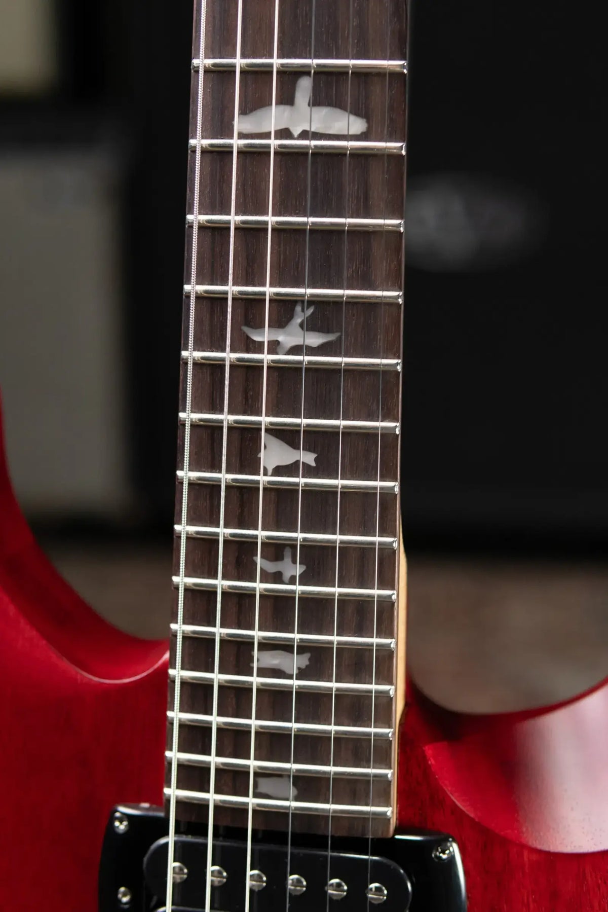 PRS SE CE 24 Standard Stoptail Satin Electric Guitar - Vintage Cherry with Gig Bag - Floor Model