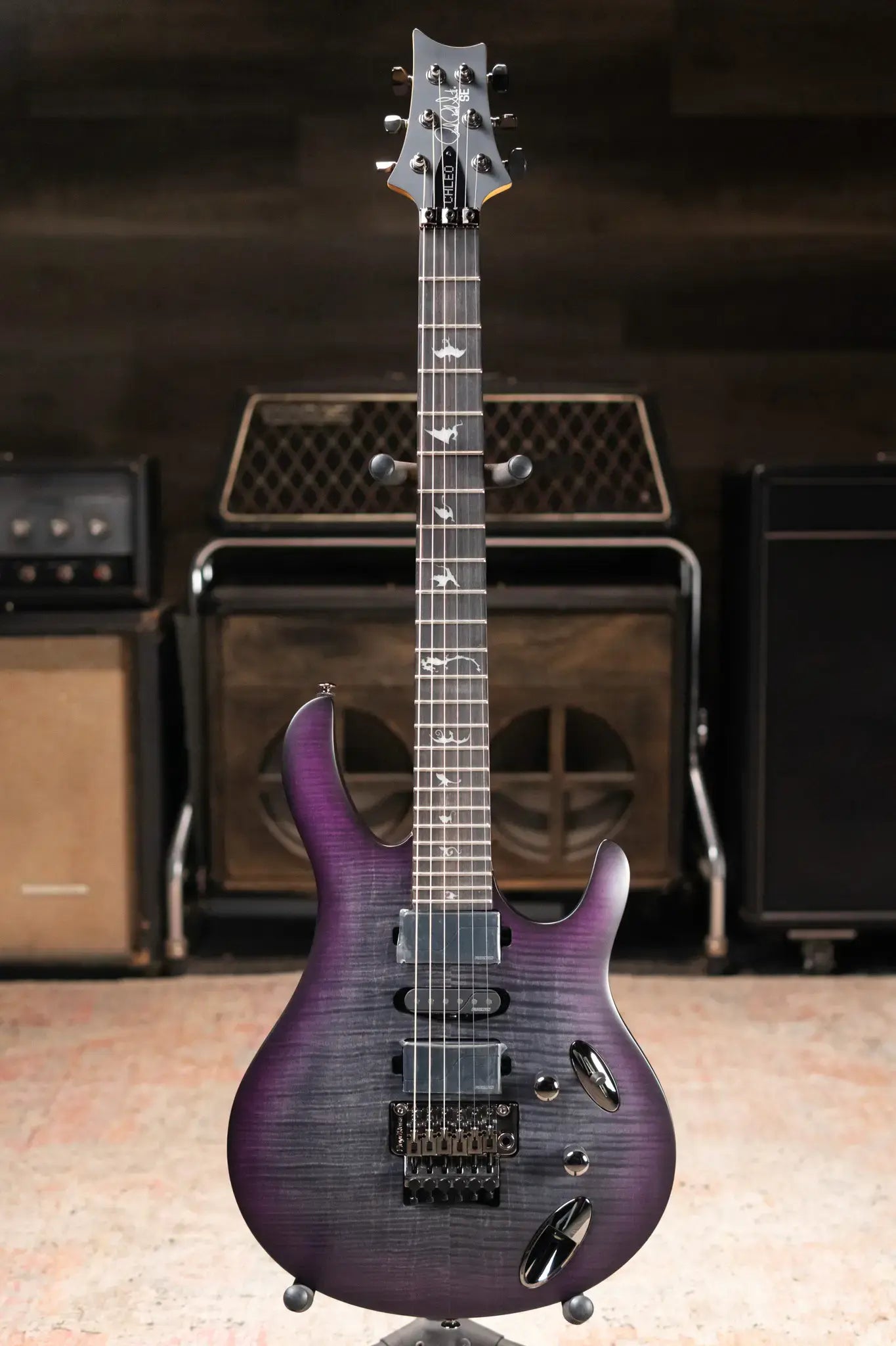 PRS SE Chleo Electric Guitar - Charcoal Purple Burst with Gig Bag