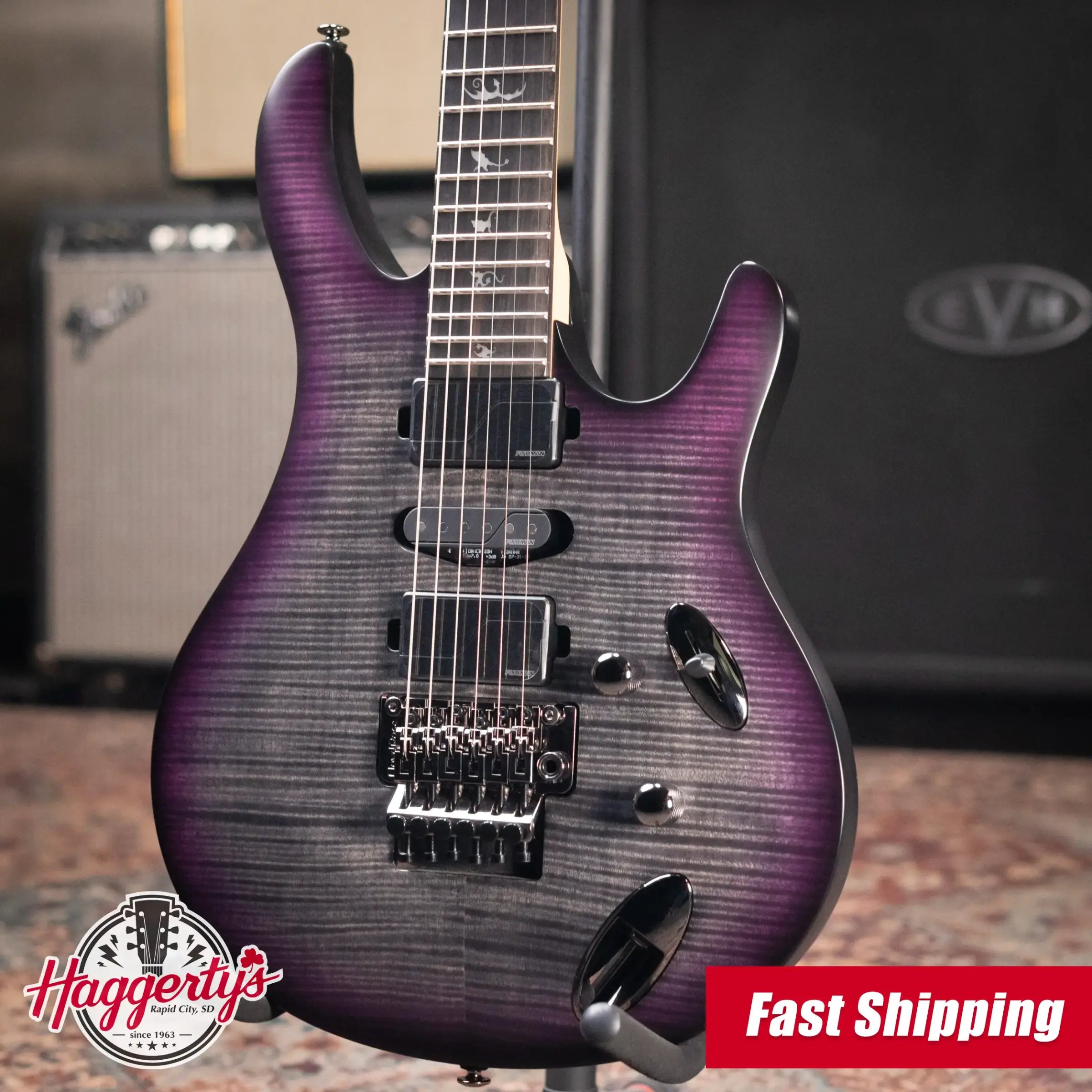 PRS SE Chleo Herman Li Signature Electric Guitar - Charcoal Purple Burst with Gig Bag