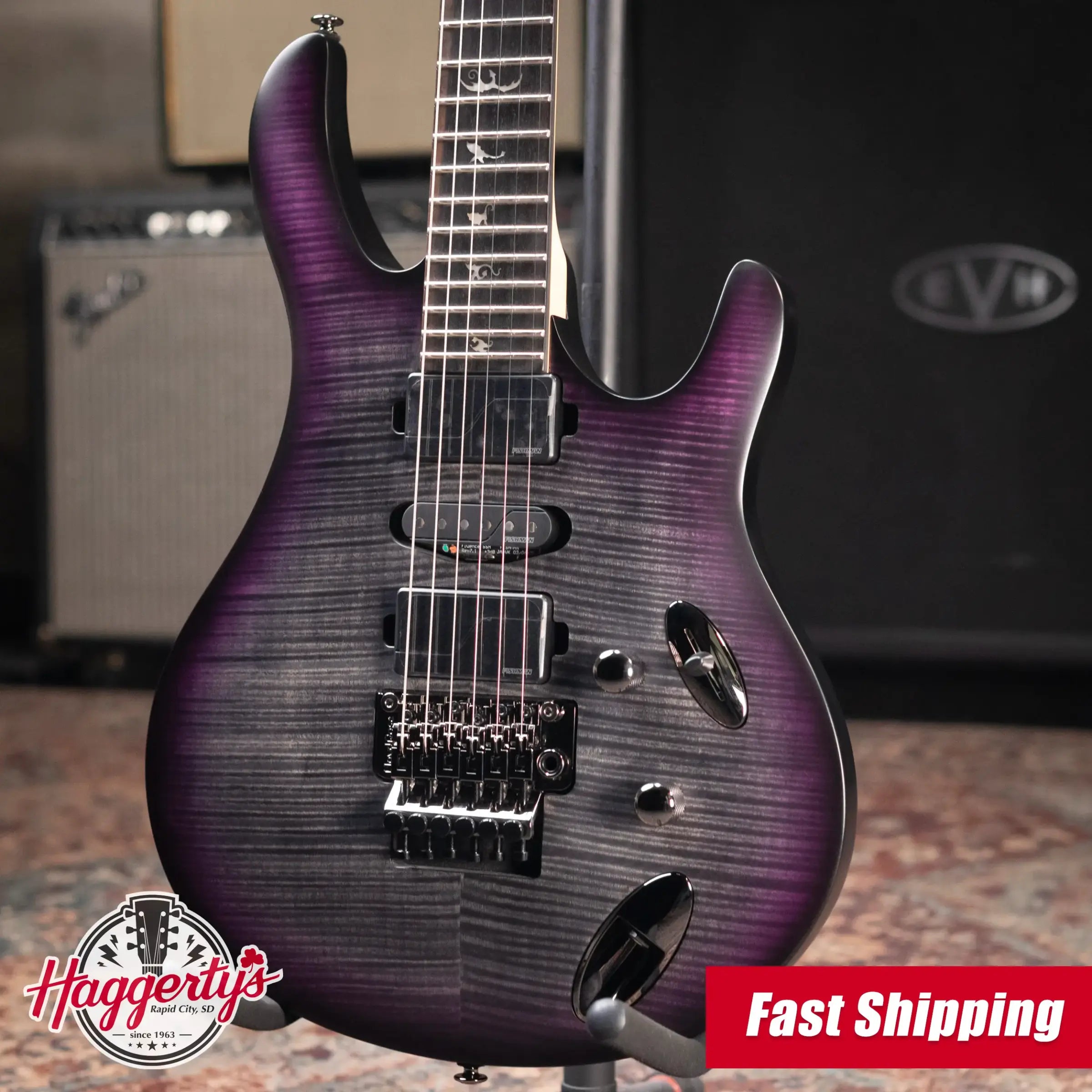 PRS SE Chleo Herman Li Signature Electric Guitar - Charcoal Purple Burst with Gig Bag