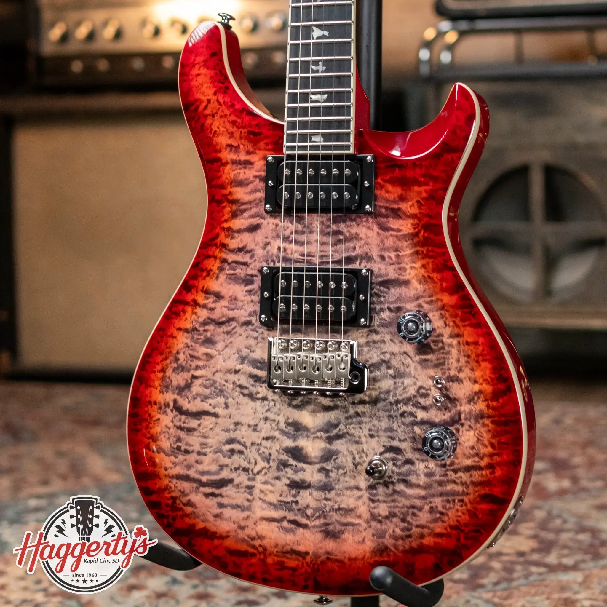PRS SE Custom 24-08 - Charcoal Cherry Burst with Gig Bag