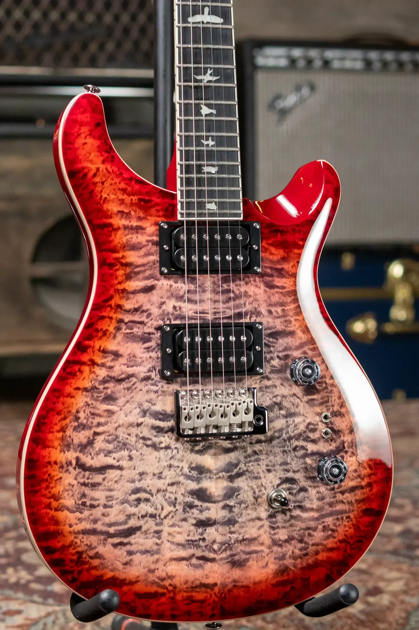 PRS SE Custom 24-08 - Charcoal Cherry Burst with Gig Bag