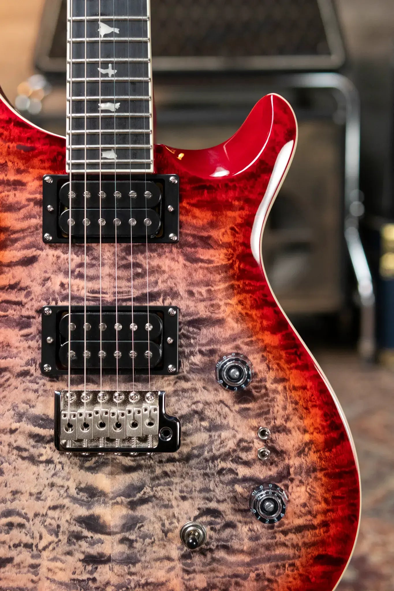 PRS SE Custom 24-08 - Charcoal Cherry Burst with Gig Bag