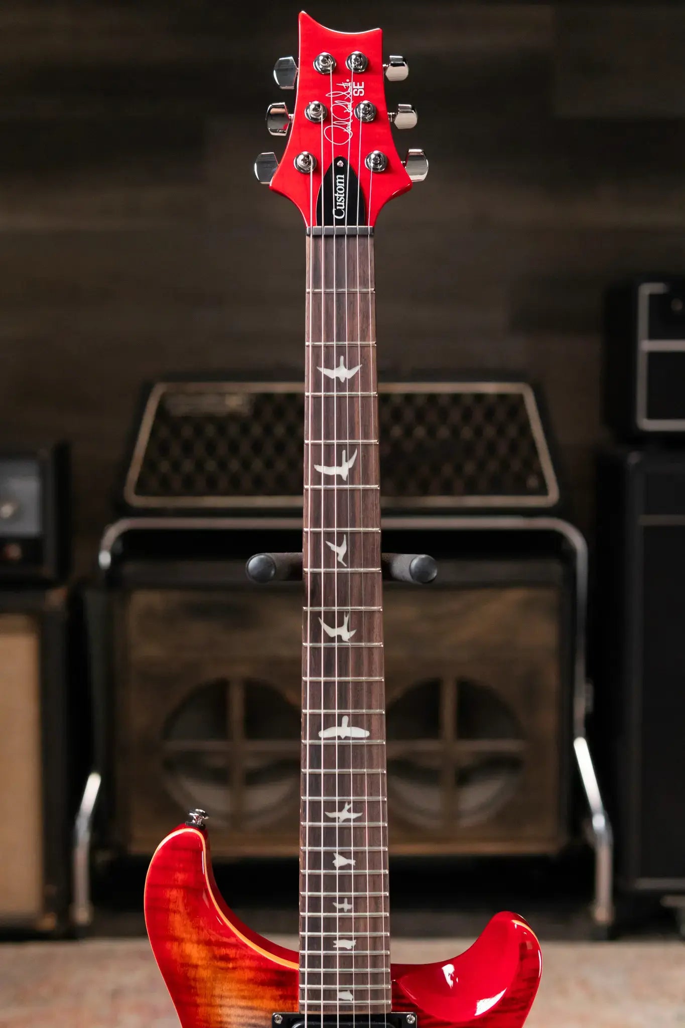 PRS SE Custom 24-08 Electric Guitar - Charcoal Cherry Burst with Gig Bag