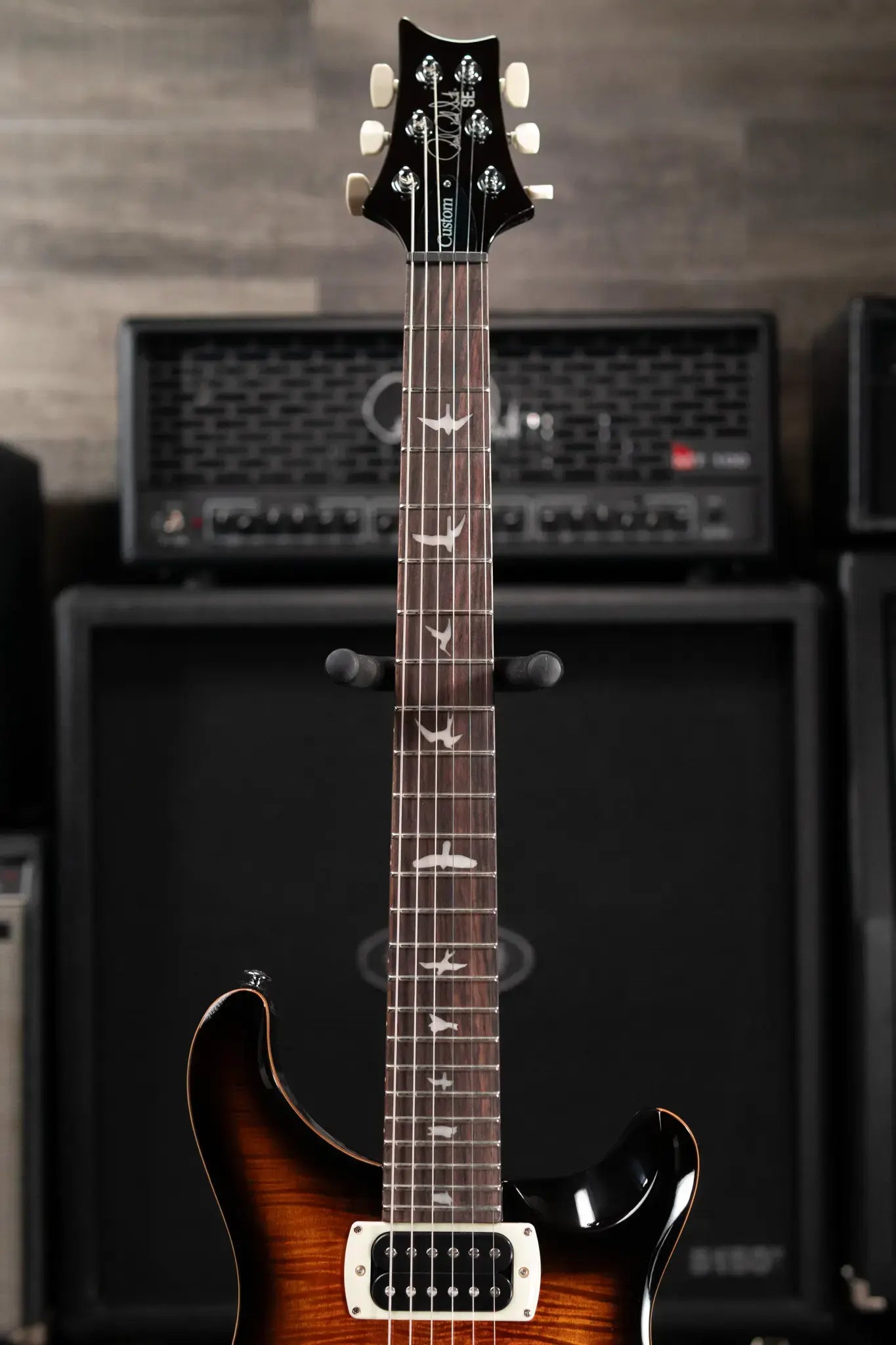 PRS SE Custom 24 Electric Guitar - Black Gold Sunburst with Gig Bag