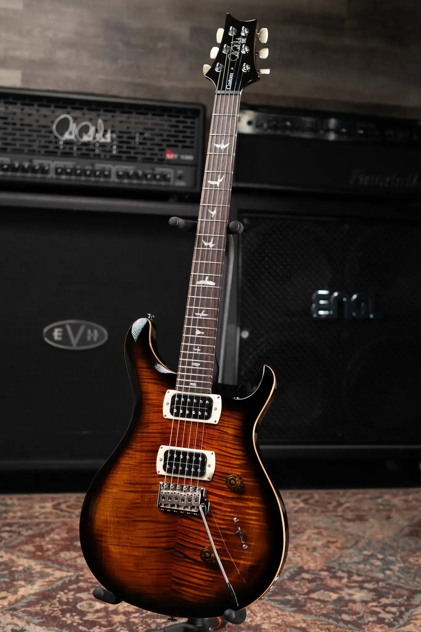 PRS SE Custom 24 Electric Guitar - Black Gold Sunburst with Gig Bag