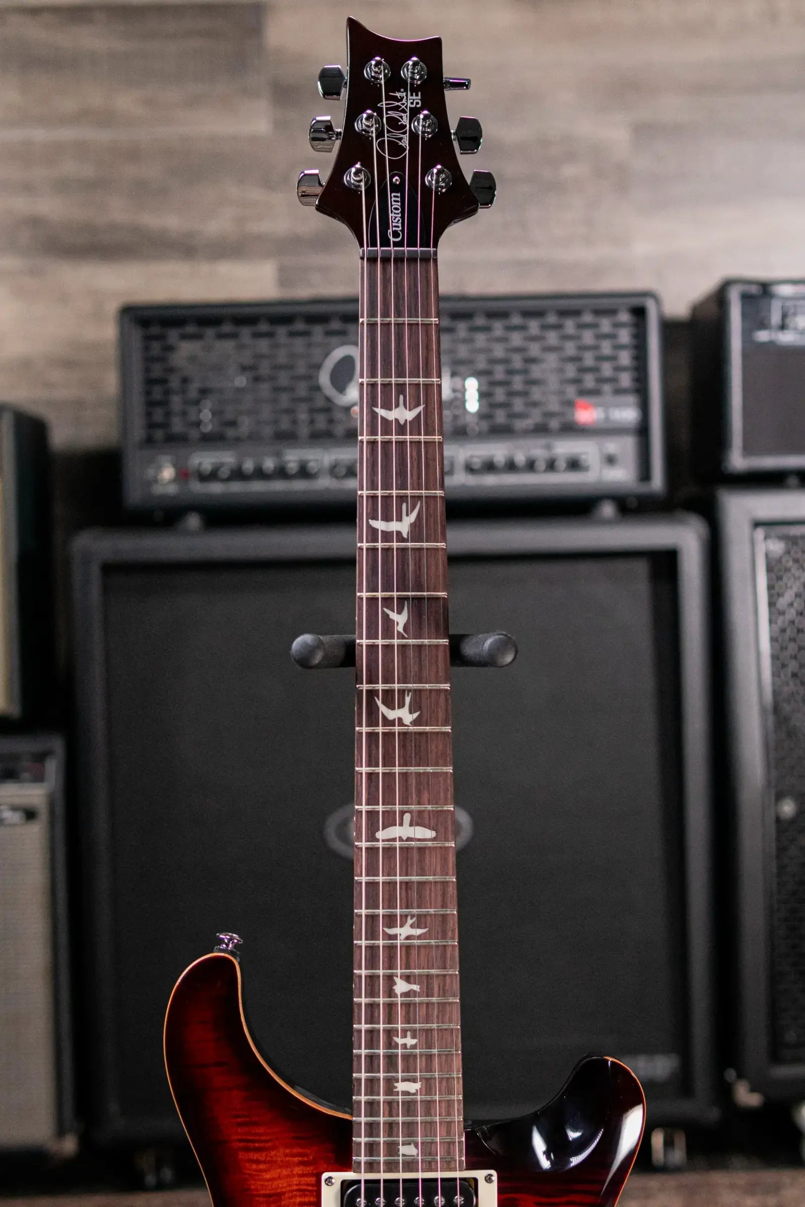 PRS SE Custom 24 Electric Guitar - Orange Tiger Smokeburst with Gig Bag