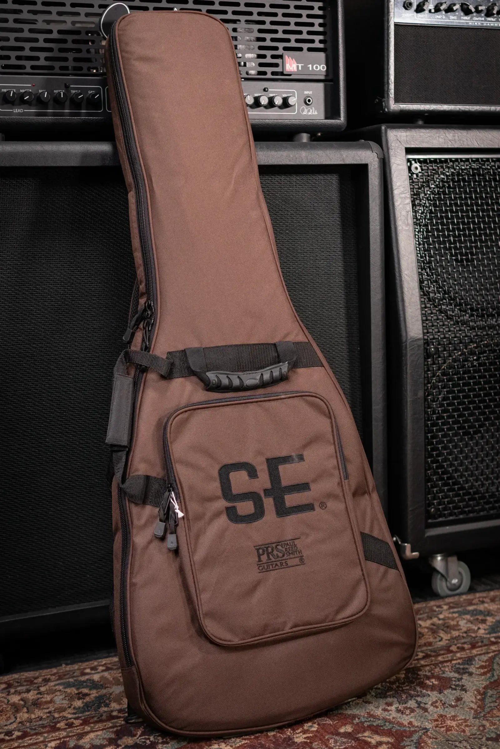 PRS SE Custom 24 Electric Guitar - Orange Tiger Smokeburst with Gig Bag