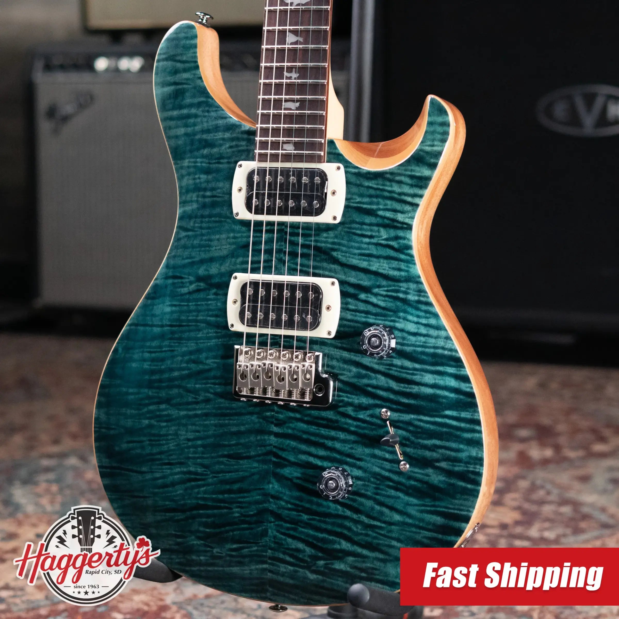 PRS SE Custom 24 Electric Guitar - Slate Blue with Gig Bag
