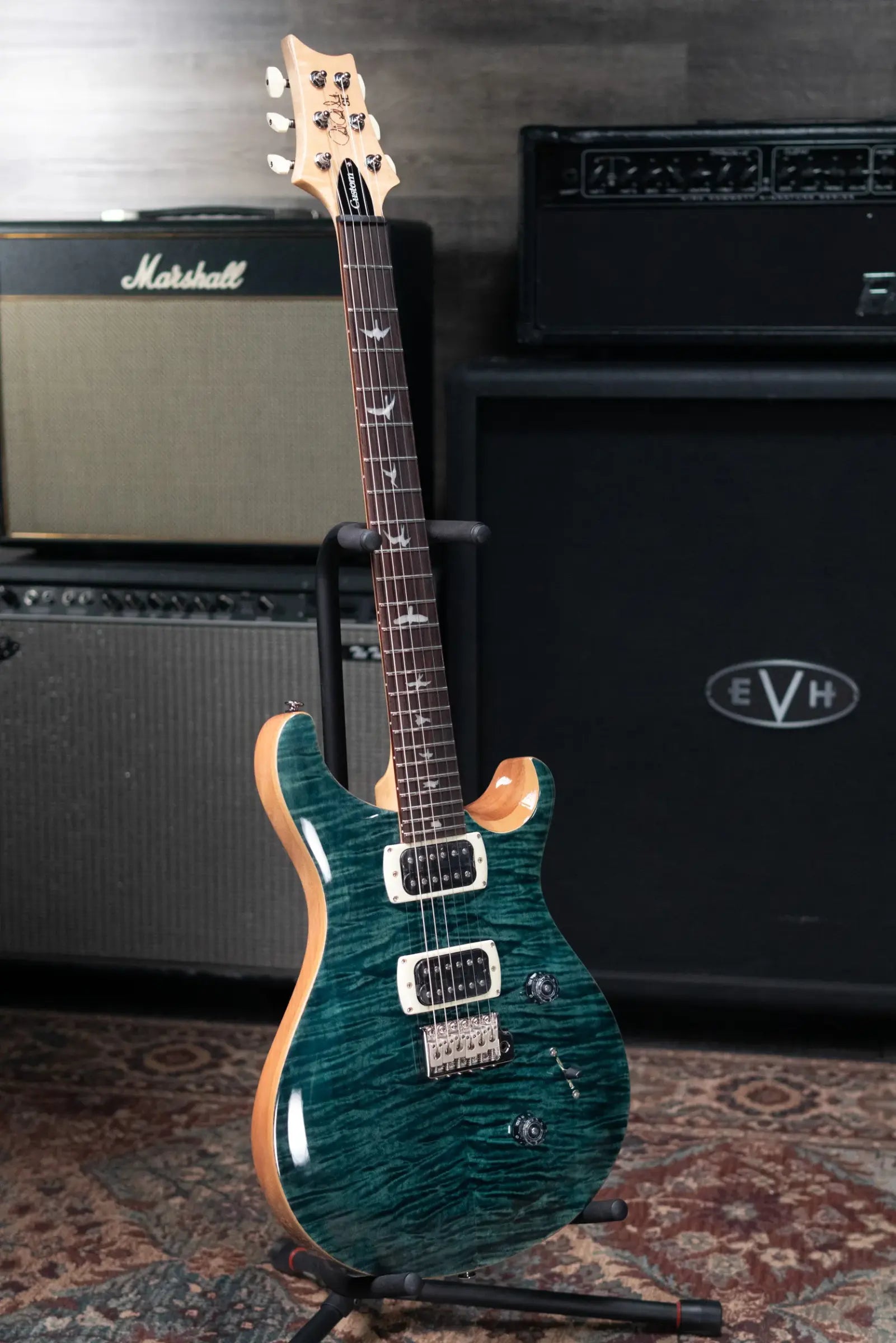 PRS SE Custom 24 Electric Guitar - Slate Blue with Gig Bag