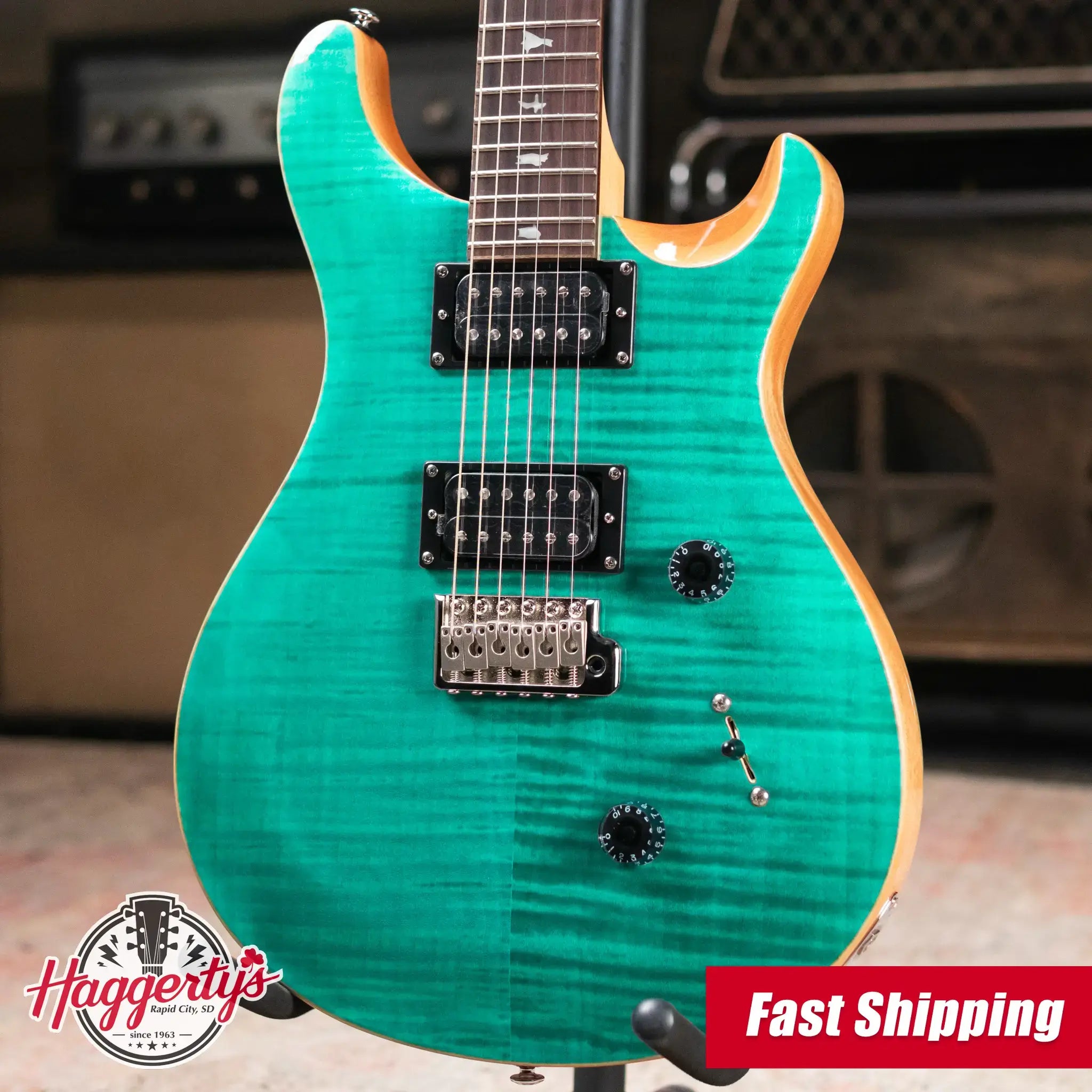 PRS SE Custom 24 Electric Guitar - Turquoise with Gig Bag