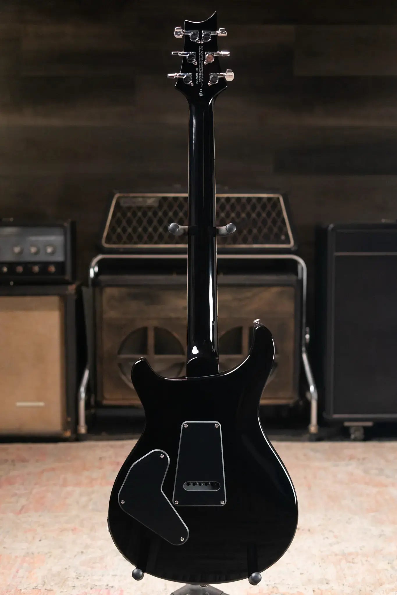 PRS SE Custom 24 Semi-Hollow Piezo Electric Guitar - Charcoal Burst with Gig Bag