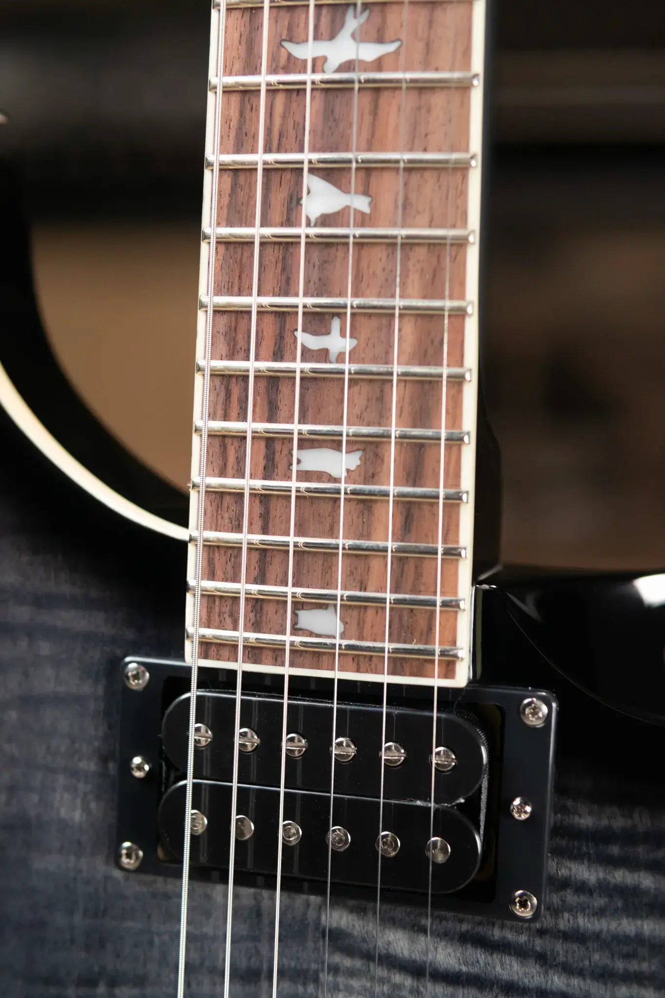 PRS SE Custom 24 Semi-Hollow Piezo Electric Guitar - Charcoal Burst with Gig Bag