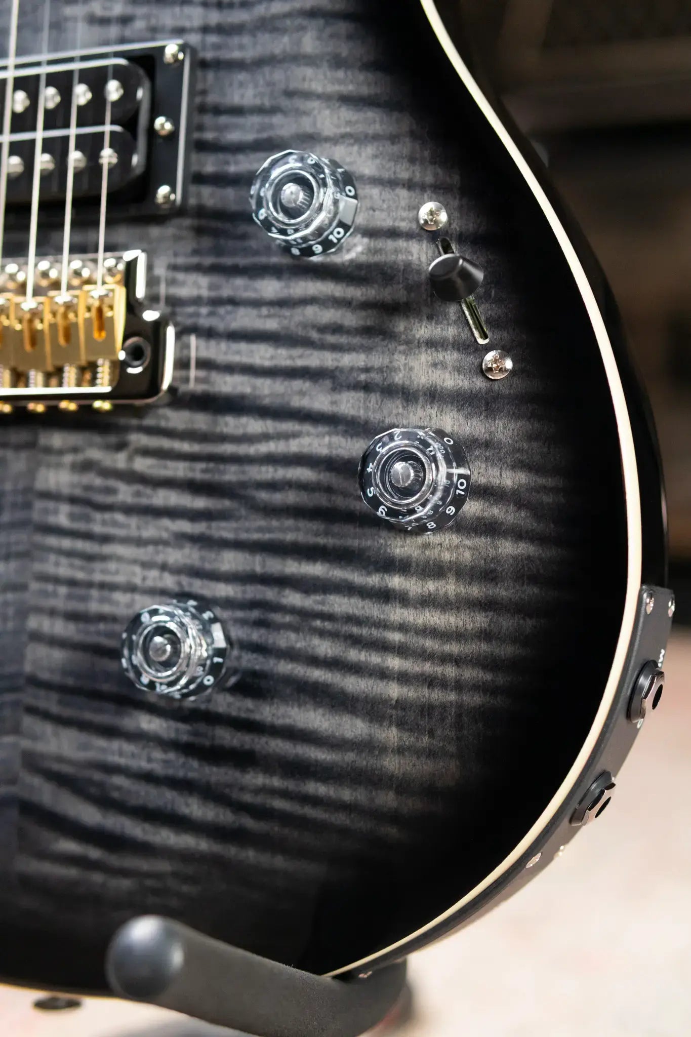 PRS SE Custom 24 Semi-Hollow Piezo Electric Guitar - Charcoal Burst with Gig Bag