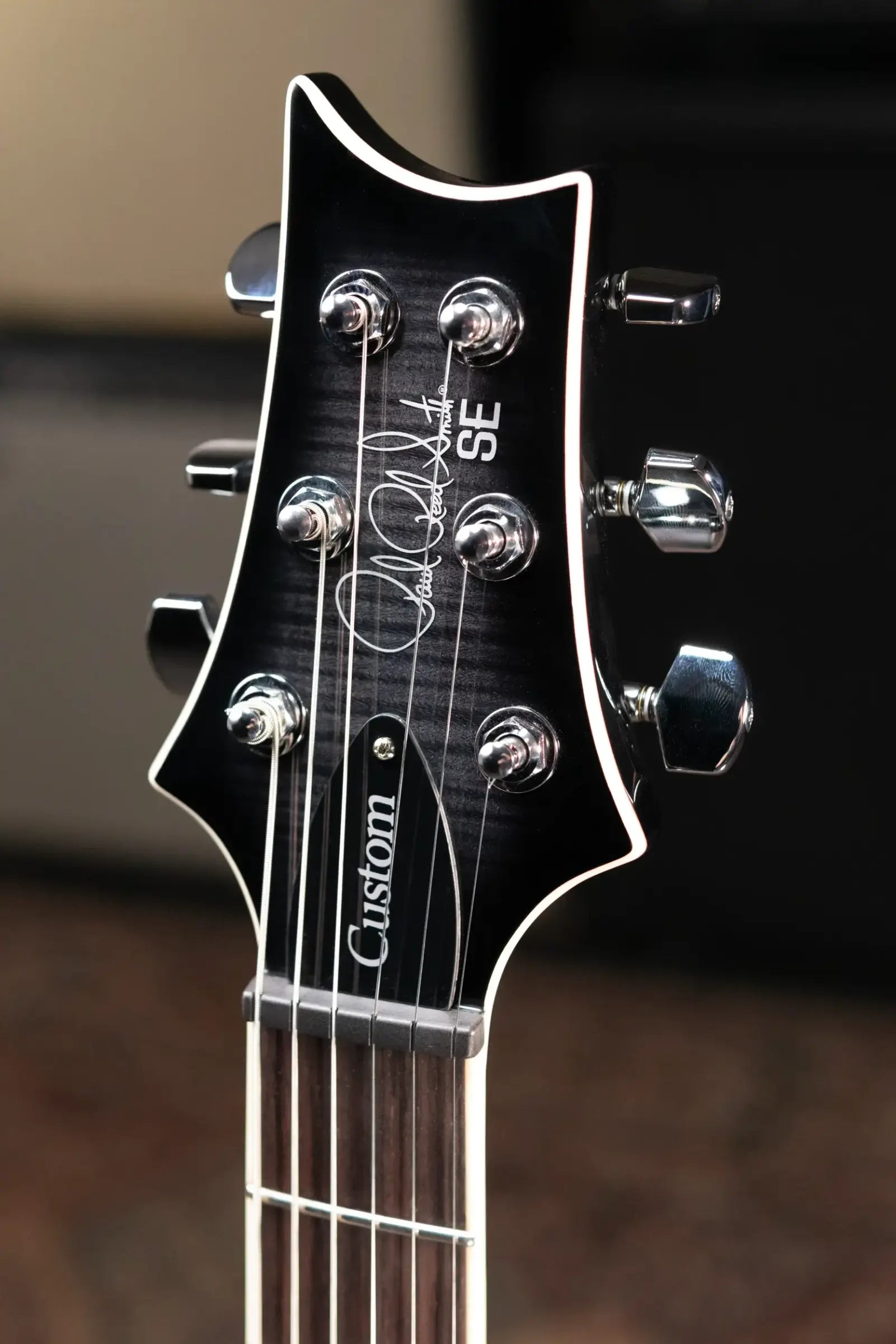 PRS SE Custom 24 Semi-Hollow Piezo Electric Guitar - Charcoal Burst with Gig Bag
