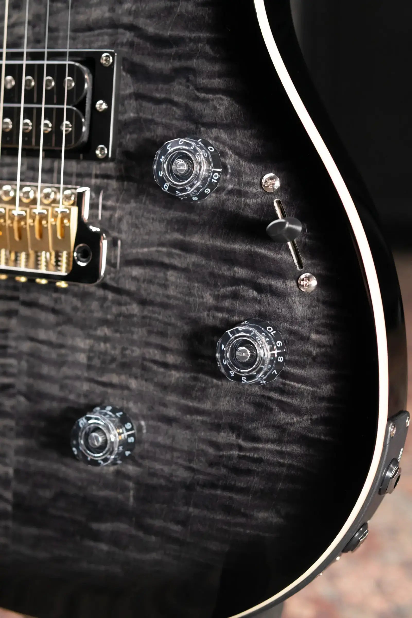 PRS SE Custom 24 Semi-Hollow Piezo Electric Guitar - Charcoal Burst with Gig Bag