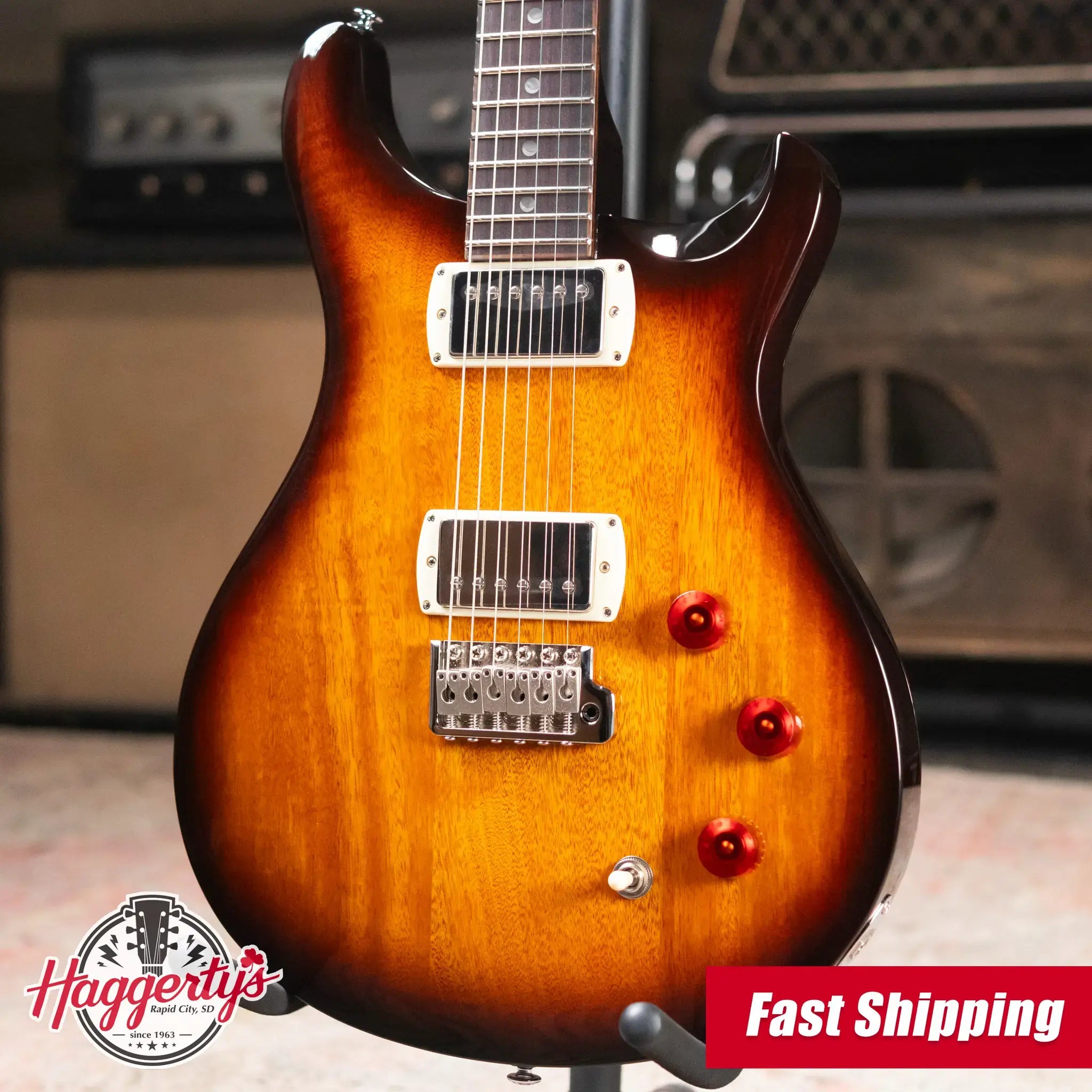 PRS SE David Grissom Standard Electric Guitar - McCarty Tobacco Sunburst with Gig Bag