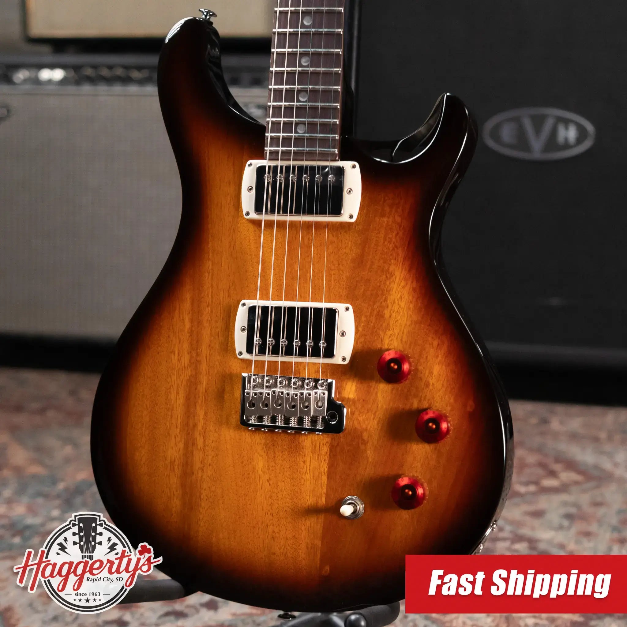 PRS SE David Grissom Standard Electric Guitar - McCarty Tobacco Sunburst with Gig Bag