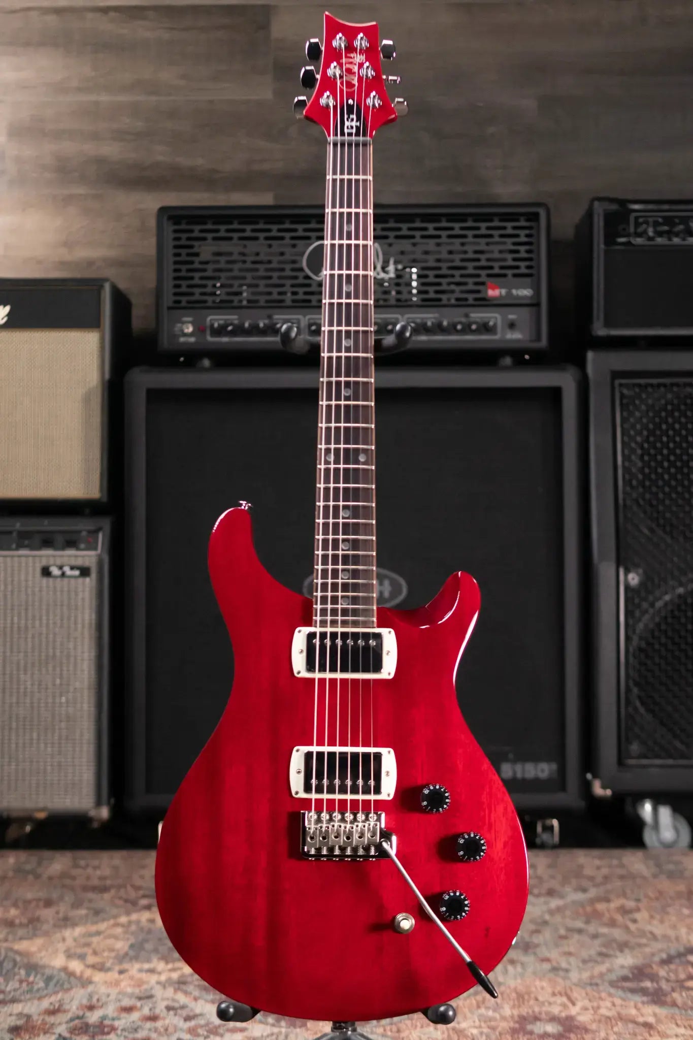 PRS SE David Grissom Standard Electric Guitar - Vintage Cherry with Gig Bag