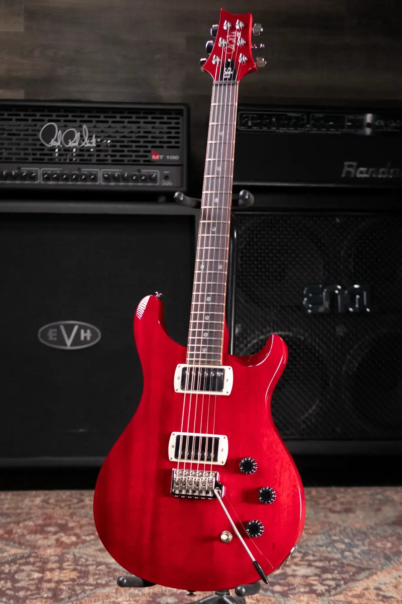 PRS SE David Grissom Standard Electric Guitar - Vintage Cherry with Gig Bag