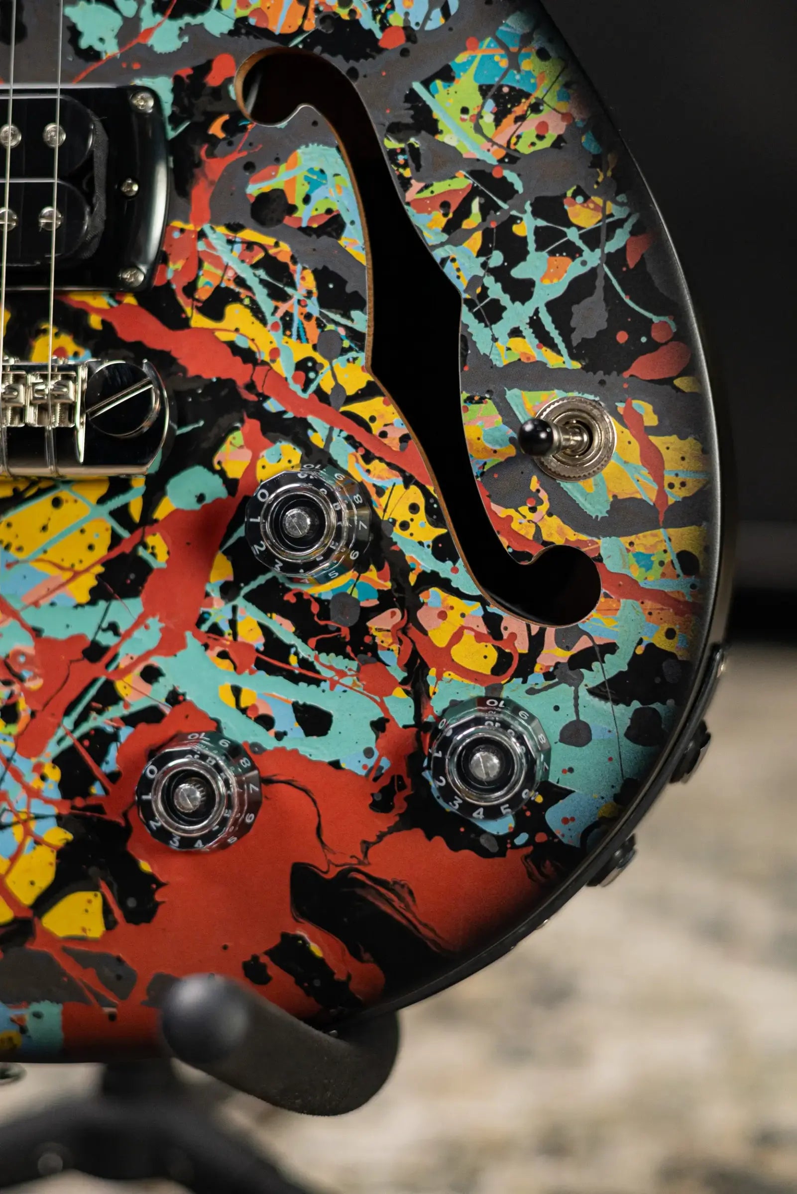 PRS SE Ed Sheeran Signature Hollowbody I Baritone Piezo LTD Electric Guitar - Cosmic Splash with Gig Bag