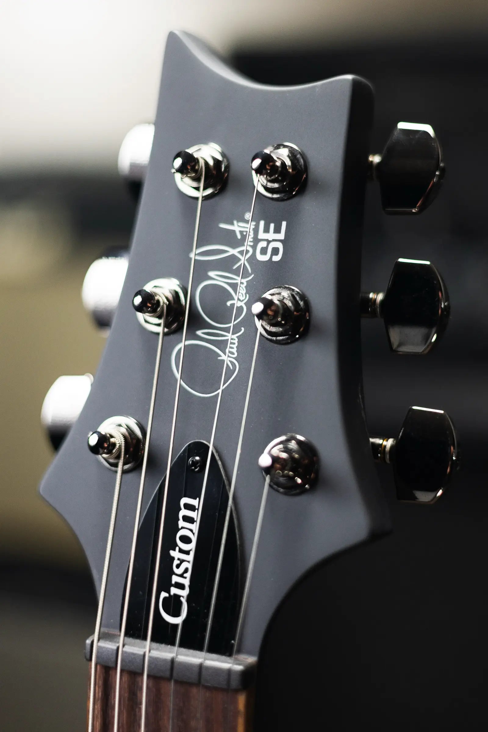 PRS SE "Exotic" Custom 24-08 Poplar Burl Electric Guitar - Charcoal Cherry Midnight Burst with Gig Bag
