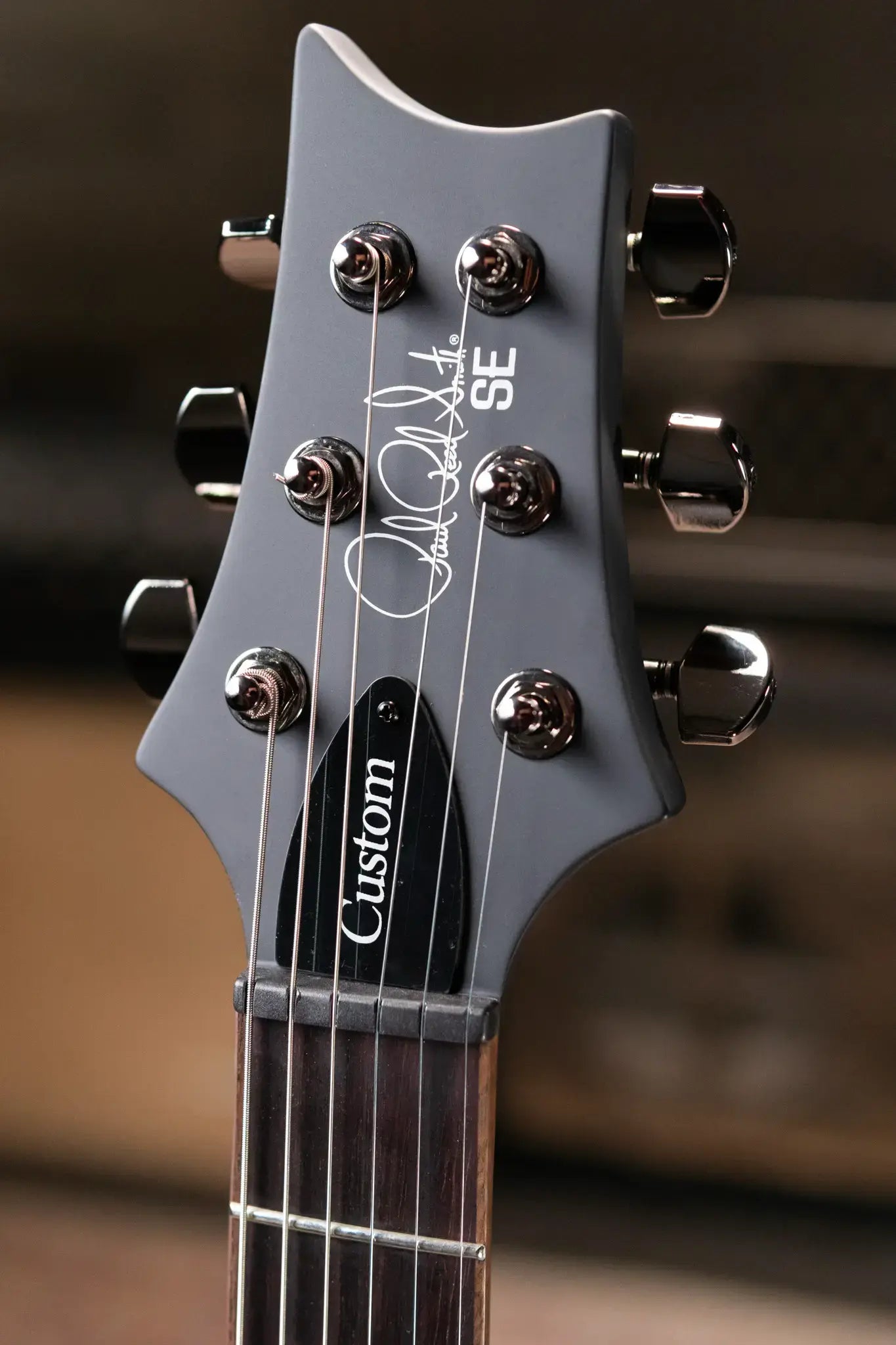 PRS SE "Exotic" Custom 24-08 Poplar Burl Electric Guitar - Charcoal Cherry Midnight Burst with Gig Bag