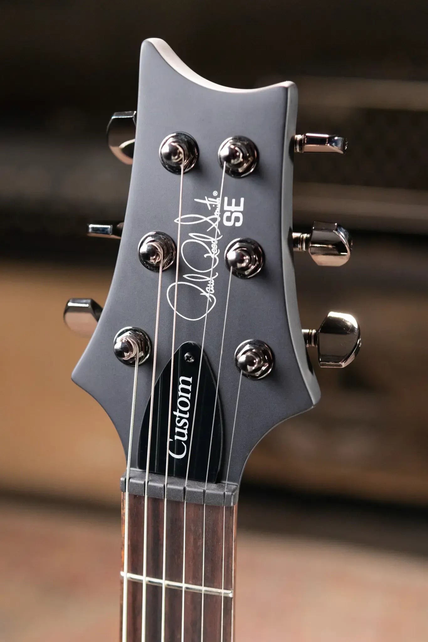 PRS SE "Exotic" Custom 24-08 Poplar Burl Electric Guitar - Charcoal Cherry Midnight Burst with Gig Bag