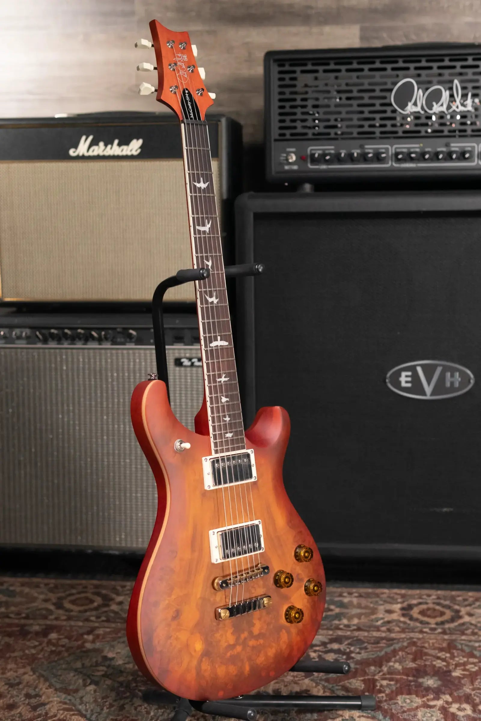 PRS SE Exotic McCarty 594 Electric Guitar - Laurel Burl Vintage Sunburst with Gig Bag