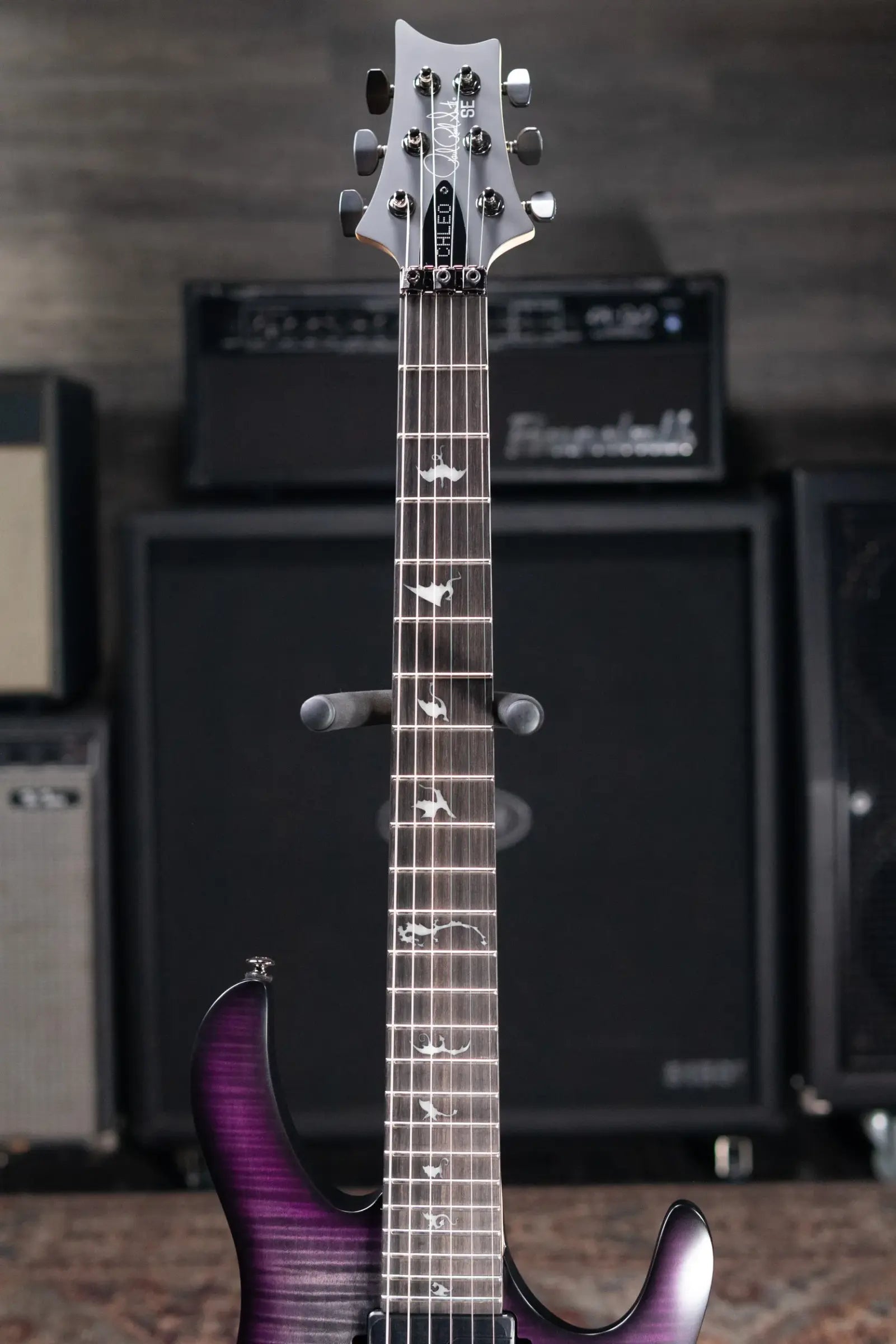 PRS SE Herman Li Signature Chleo Electric Guitar - Charcoal Purple Burst with Gig Bag