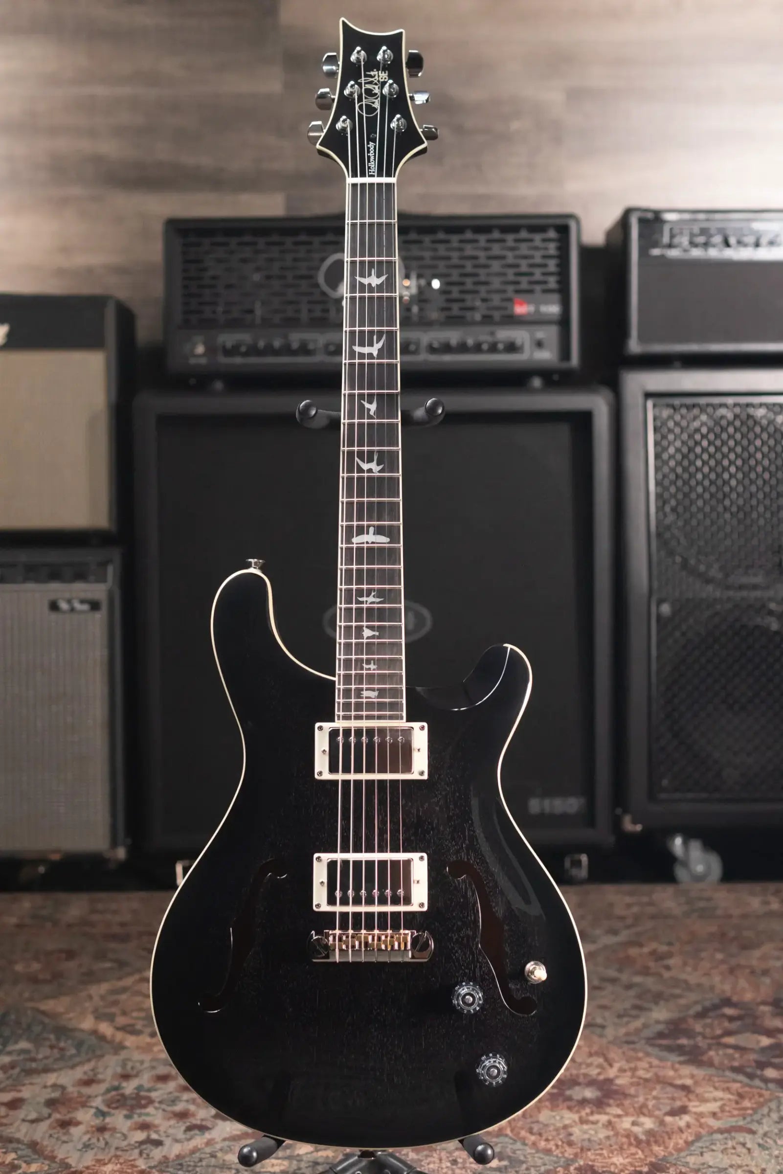 PRS SE Hollowbody Standard Electric Guitar - Dog Hair Smokeburst with Hardshell Case