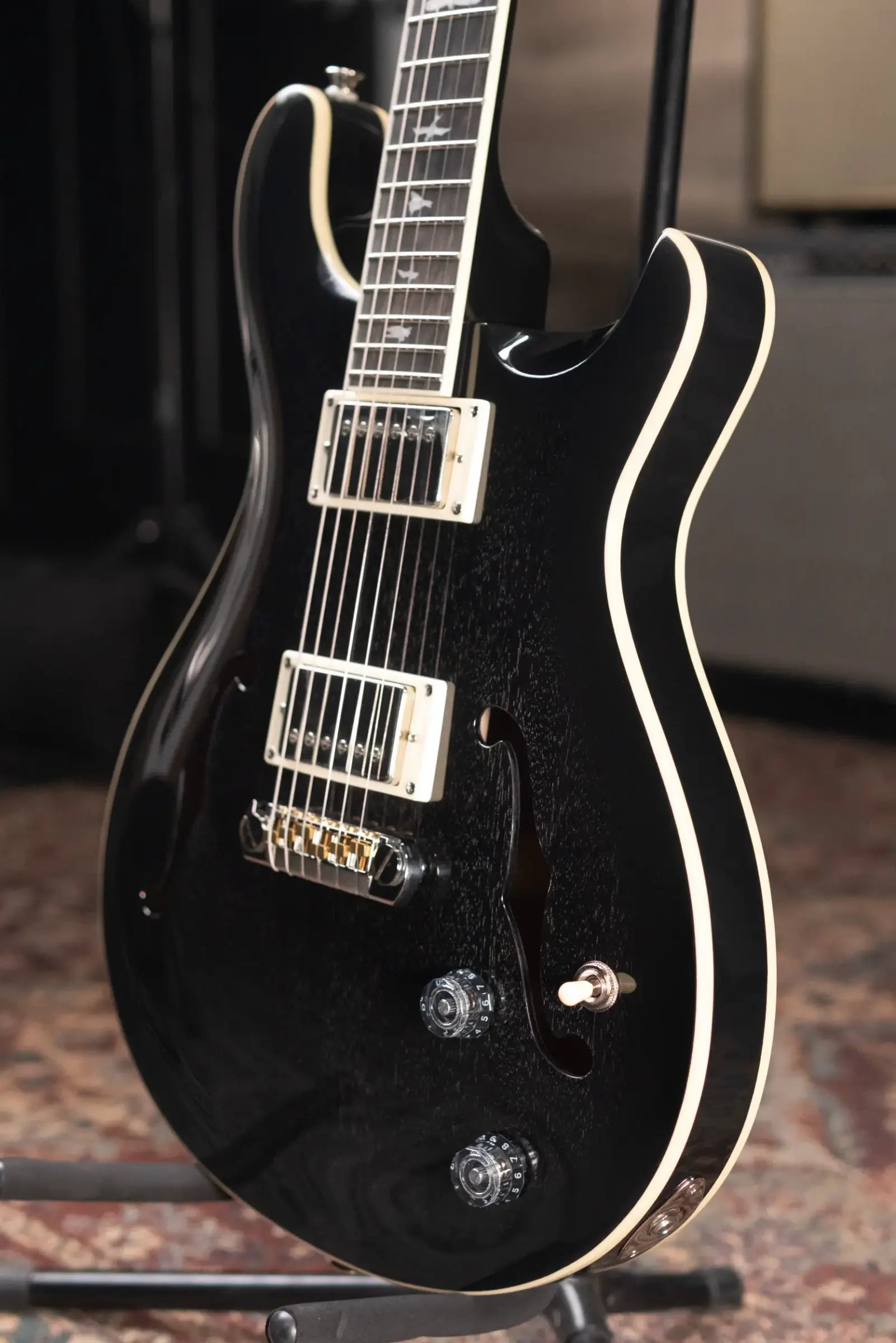 PRS SE Hollowbody Standard Electric Guitar - Dog Hair Smokeburst with Hardshell Case