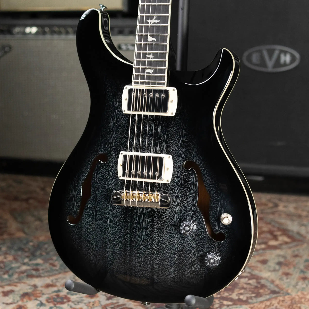 PRS SE Hollowbody Standard Electric Guitar - Dog Hair Smokeburst with Gig Bag
