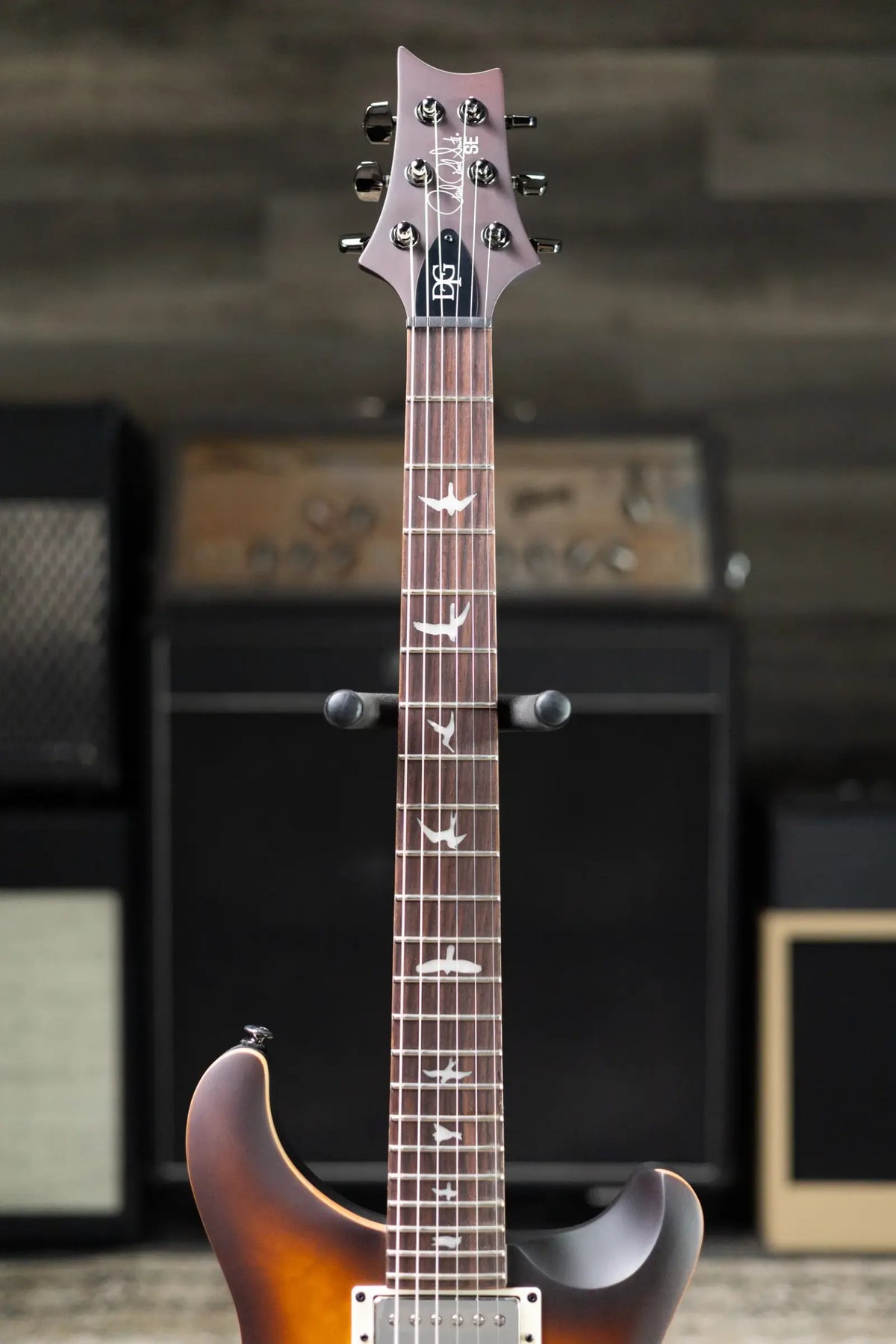 PRS SE Limited Edition David Grissom Exotic Burl Top Electric Guitar - McCarty Tobacco Sunburst with Gig Bag