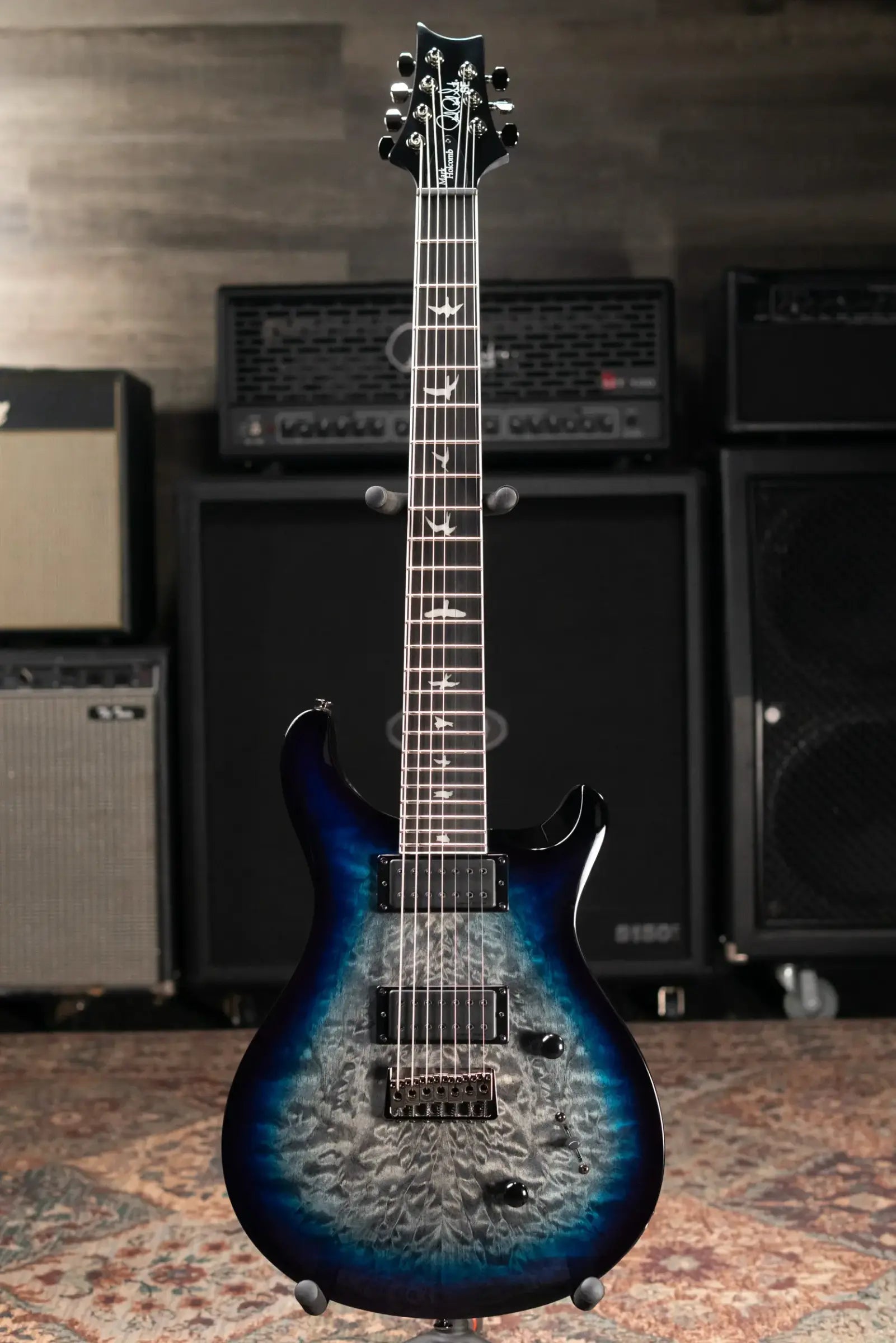 PRS SE Mark Holcomb Solid Body Electric Guitar - Holcomb Blue Burst with Gig Bag