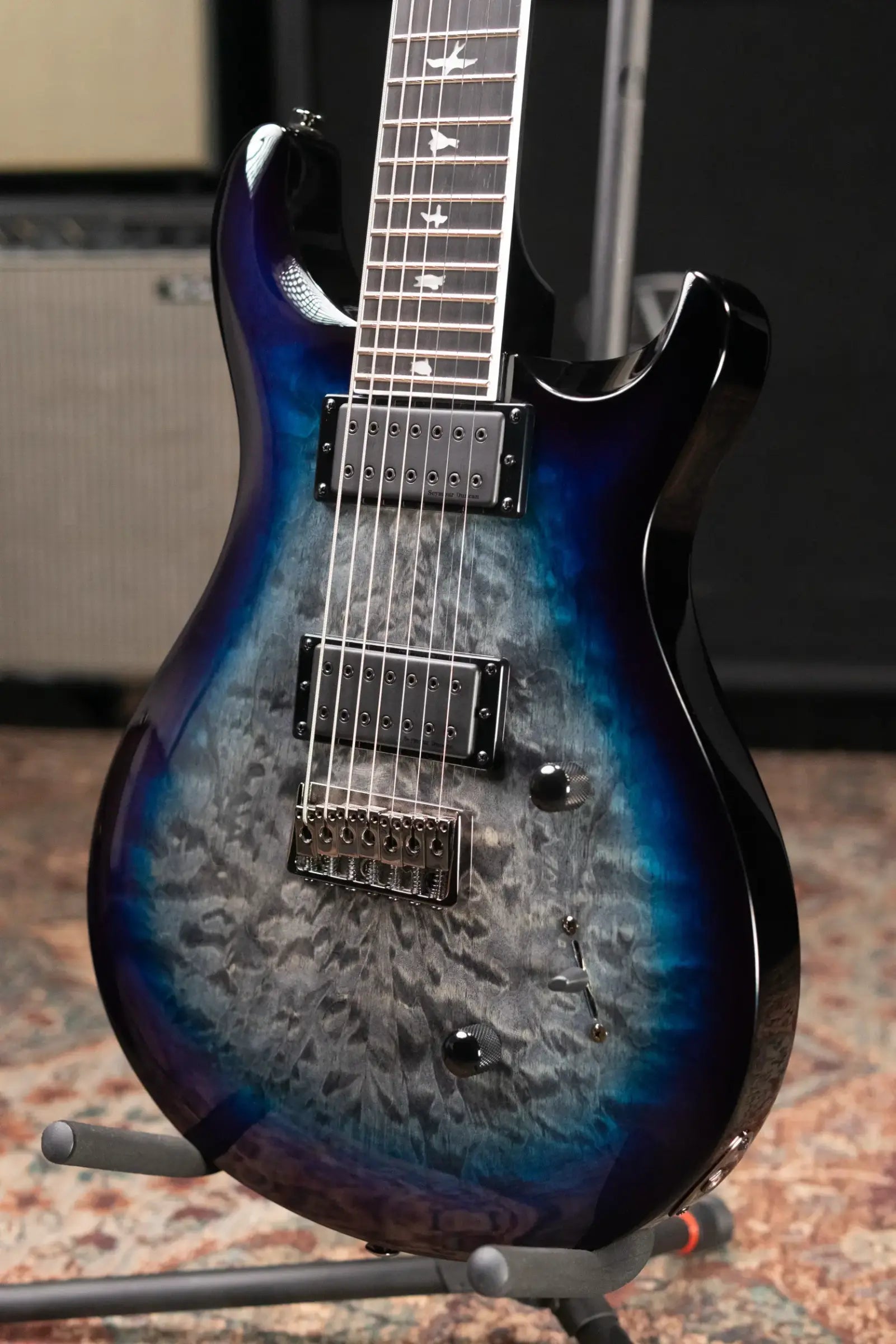 PRS SE Mark Holcomb Solid Body Electric Guitar - Holcomb Blue Burst with Gig Bag