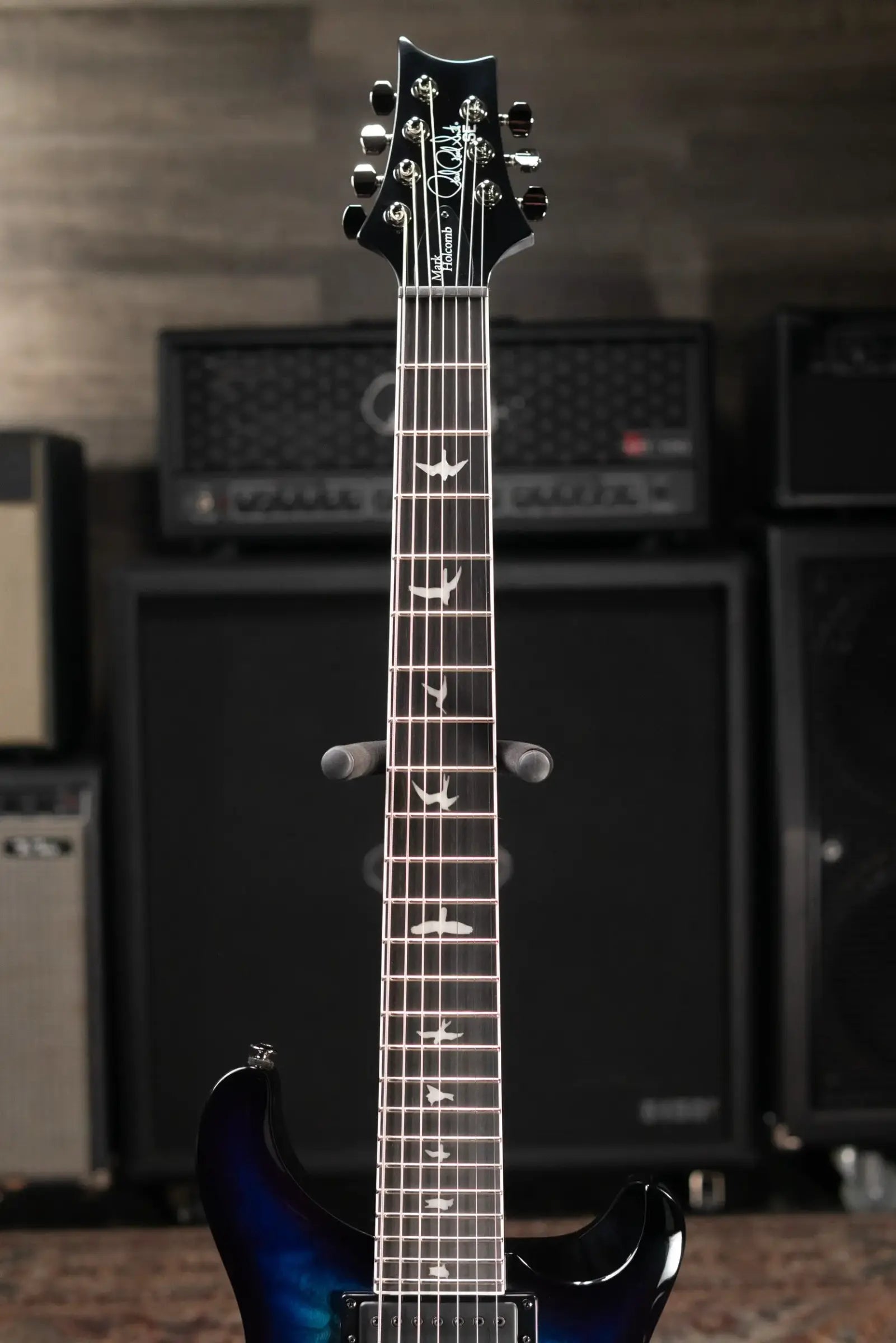 PRS SE Mark Holcomb Solid Body Electric Guitar - Holcomb Blue Burst with Gig Bag