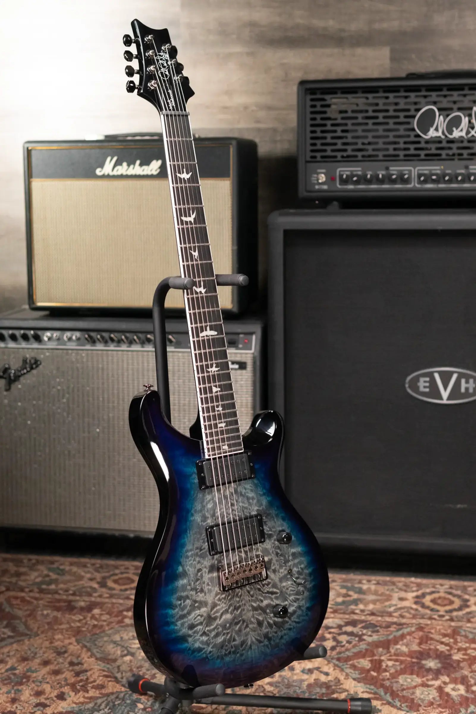 PRS SE Mark Holcomb Solid Body Electric Guitar - Holcomb Blue Burst with Gig Bag