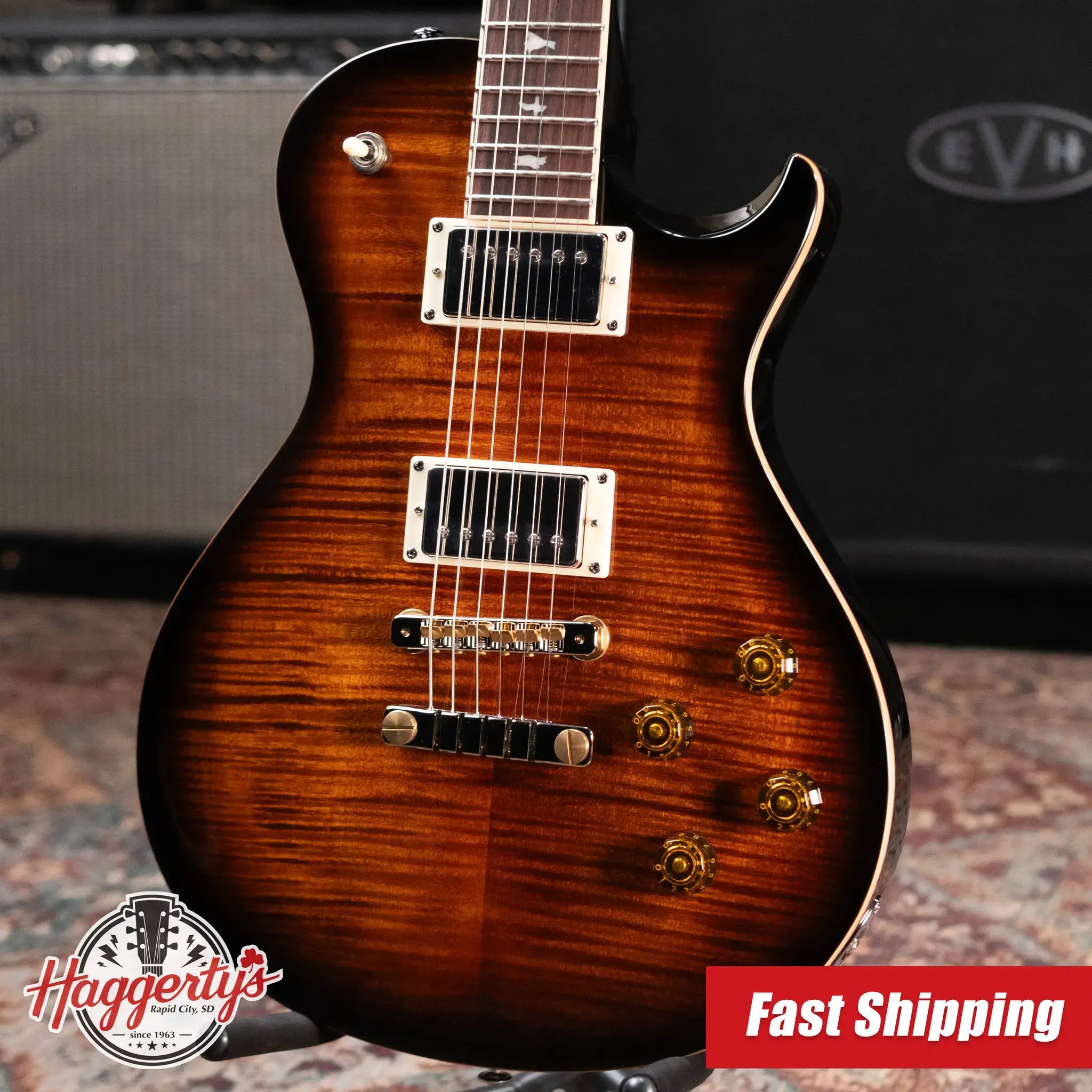 PRS SE McCarty 594 Singlecut Electric Guitar - Black Gold Sunburst with Gig Bag