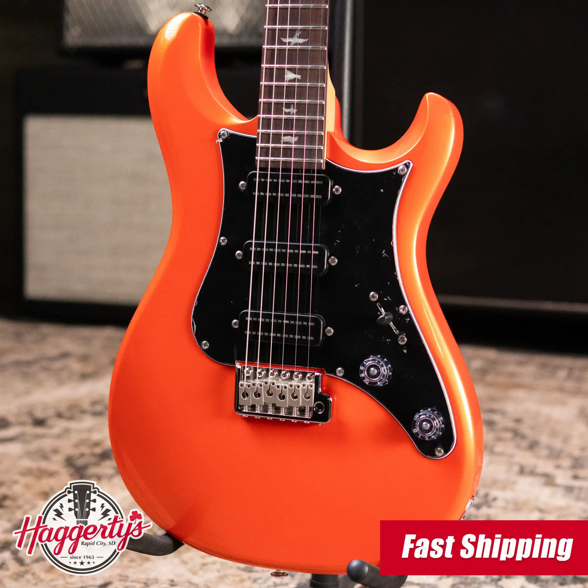 PRS SE NF3 Rosewood Fretboard Electric Guitar - Metallic Orange with Gig Bag - Demo